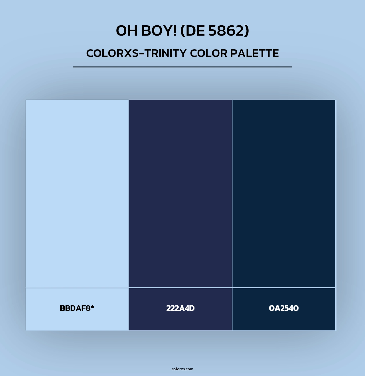 Oh Boy! (DE 5862) - Colorxs Trinity Palette