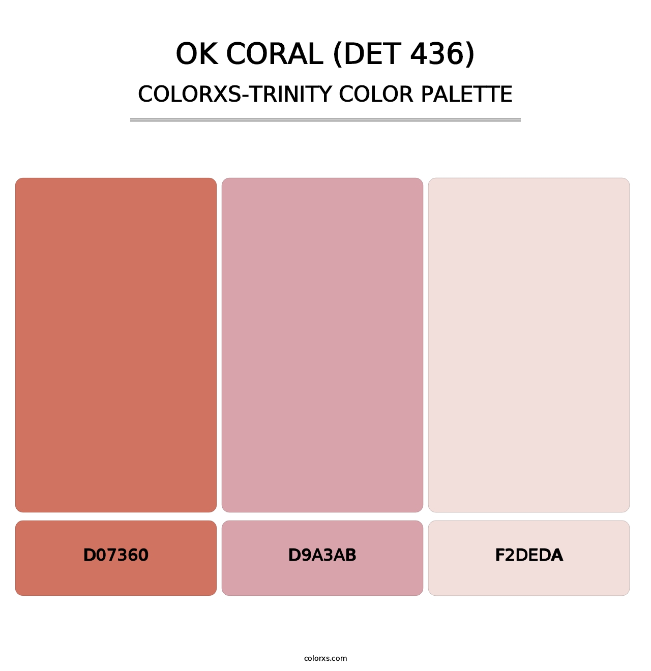OK Coral (DET 436) - Colorxs Trinity Palette