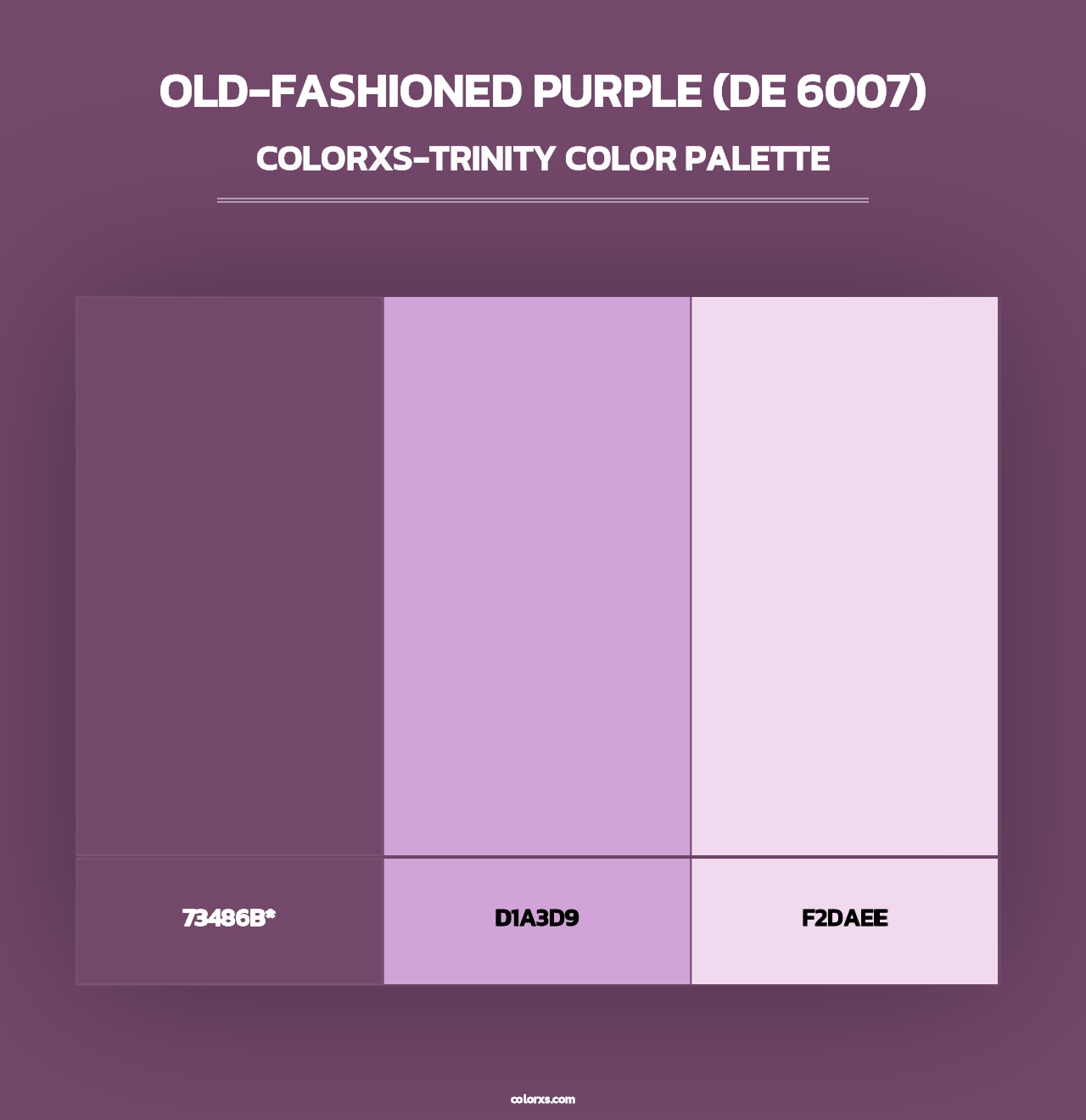 Old-Fashioned Purple (DE 6007) - Colorxs Trinity Palette
