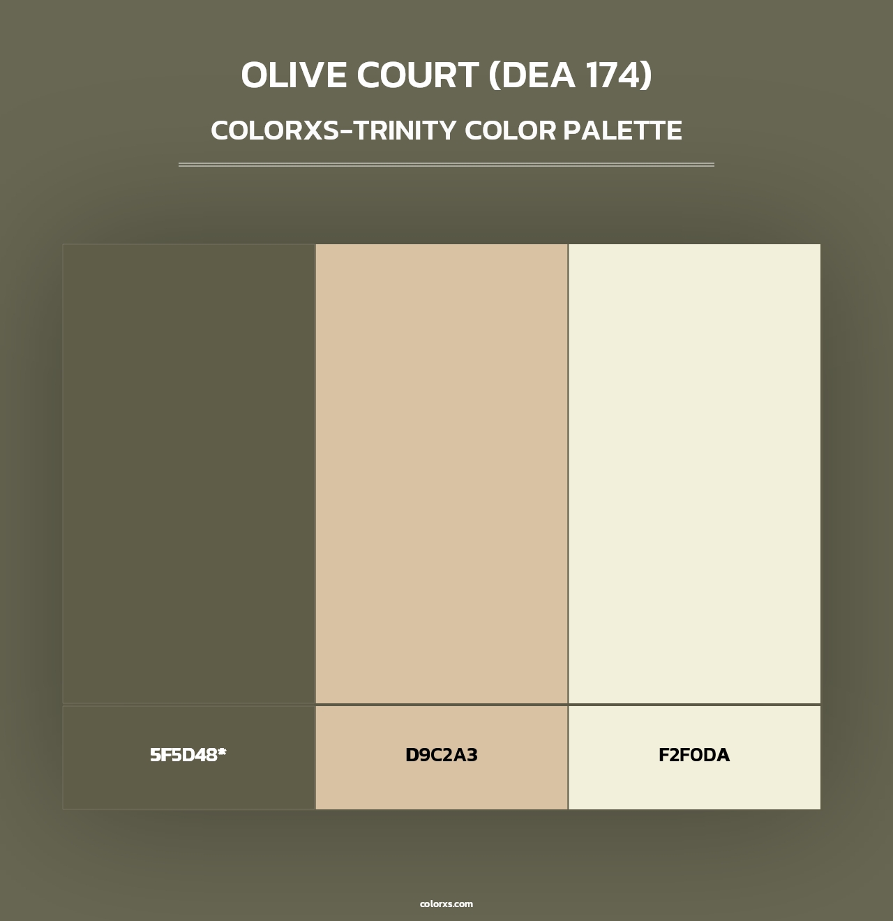 Olive Court (DEA 174) - Colorxs Trinity Palette