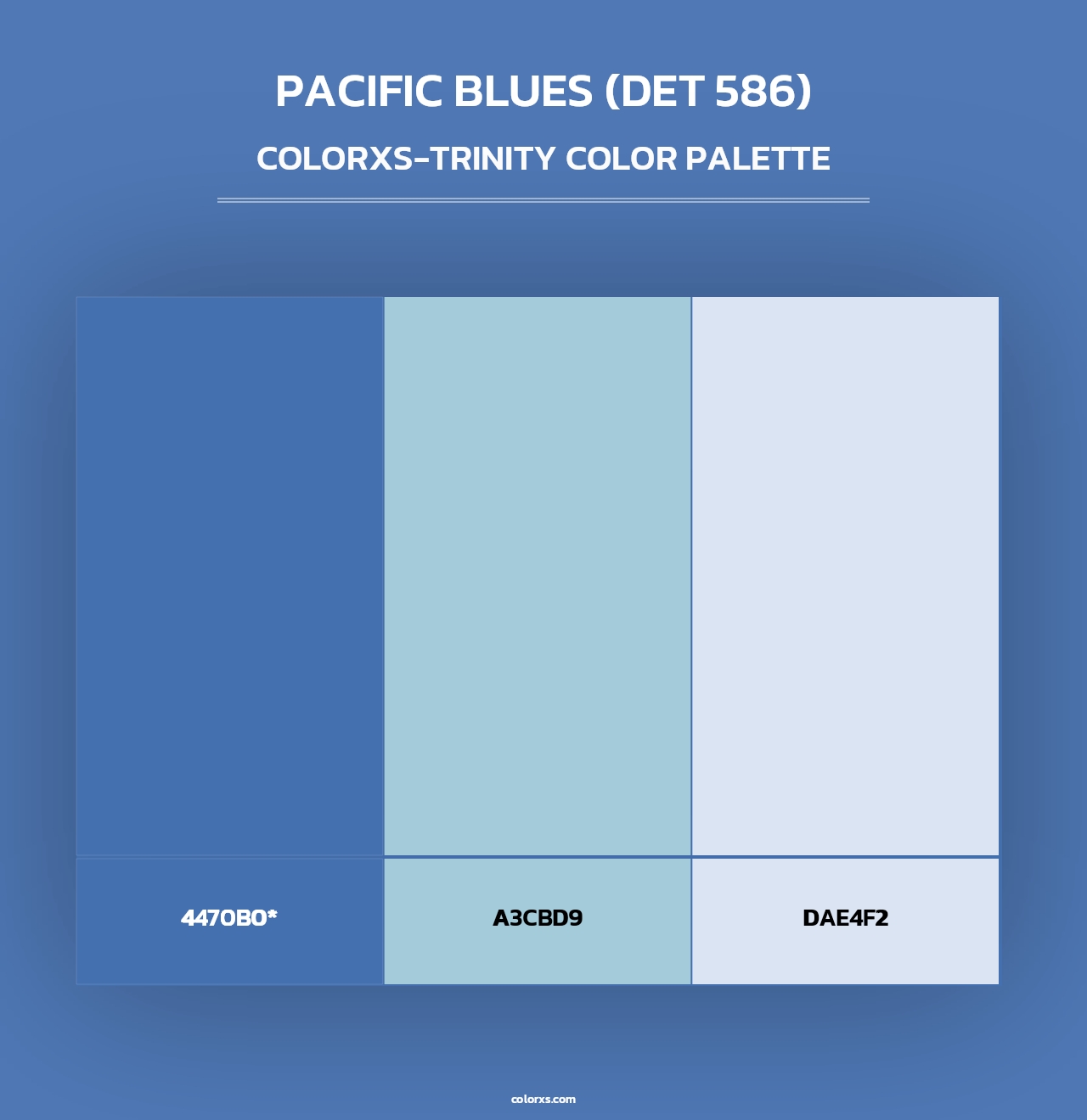 Pacific Blues (DET 586) - Colorxs Trinity Palette