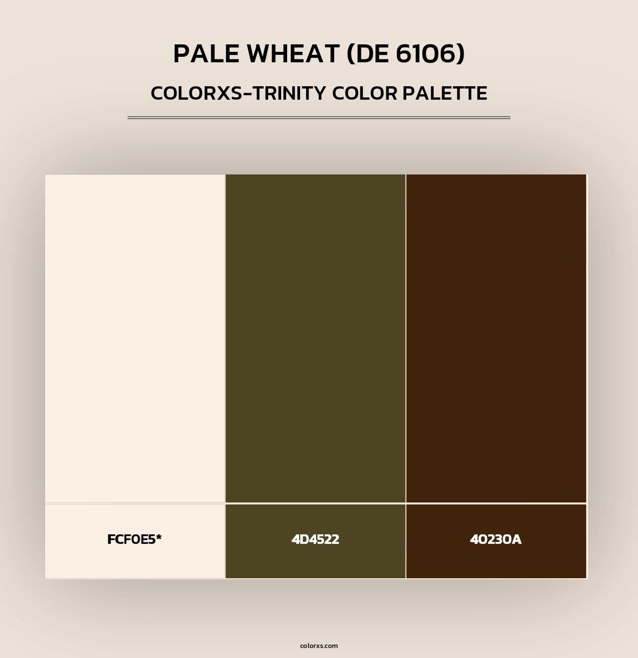 Pale Wheat (DE 6106) - Colorxs Trinity Palette