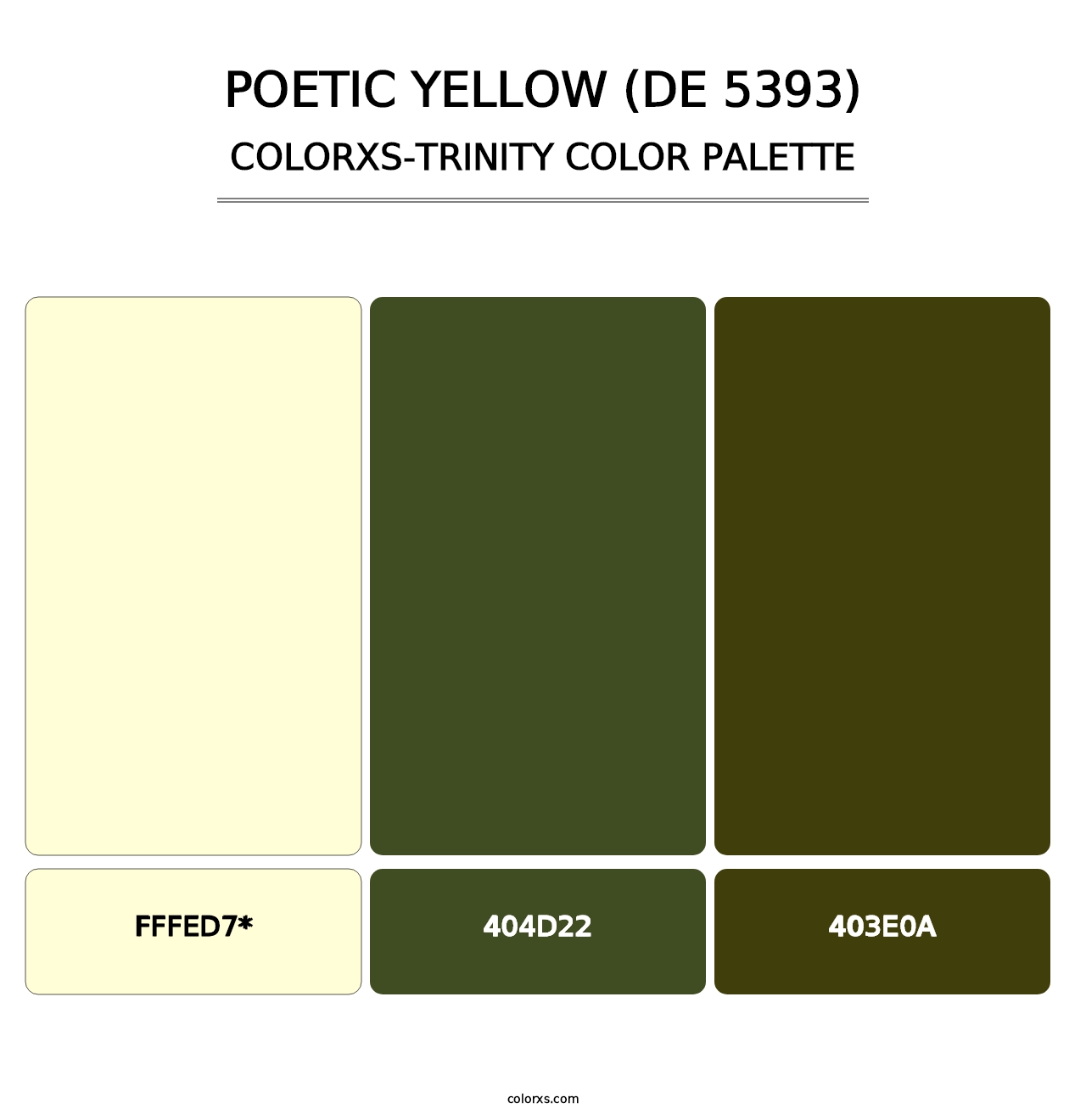 Poetic Yellow (DE 5393) - Colorxs Trinity Palette