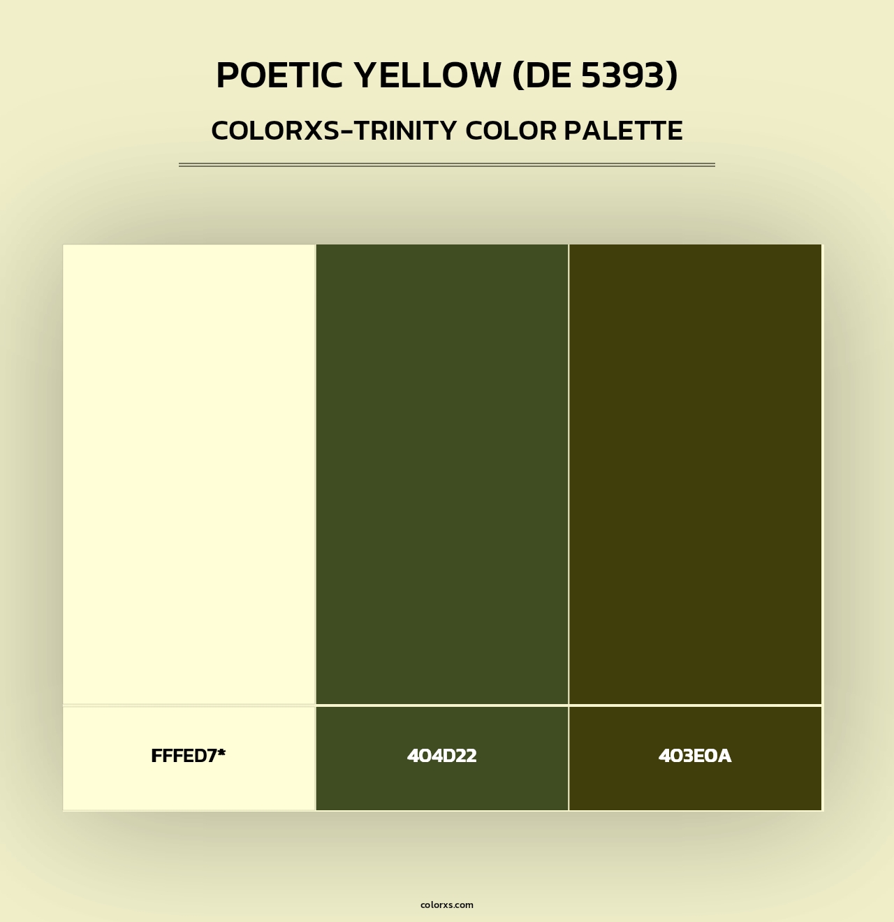 Poetic Yellow (DE 5393) - Colorxs Trinity Palette