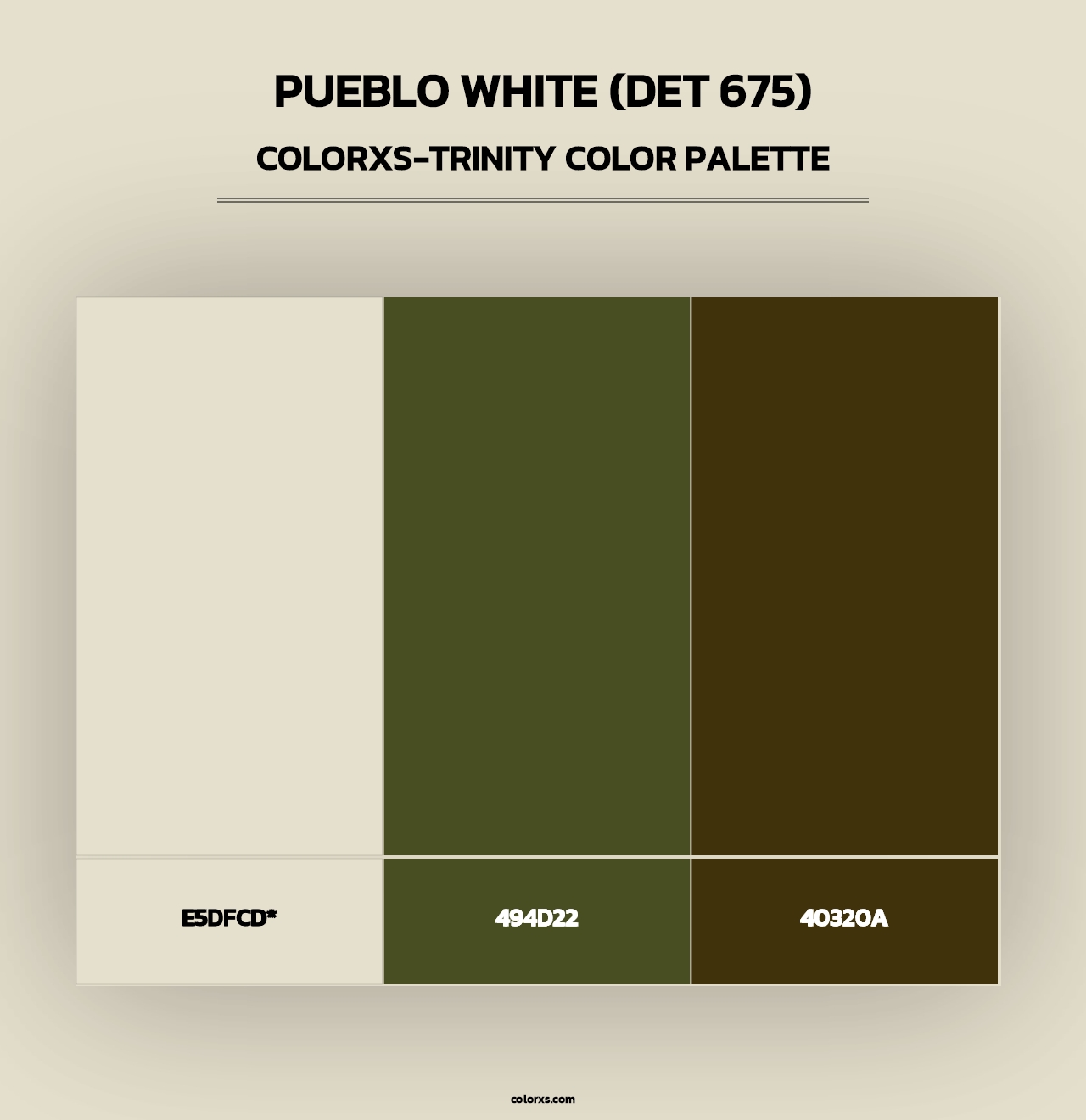 Pueblo White (DET 675) - Colorxs Trinity Palette