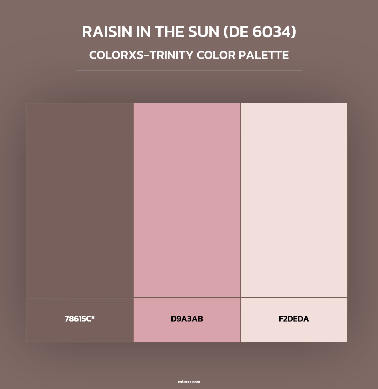 Raisin in the Sun (DE 6034) - Colorxs Trinity Palette