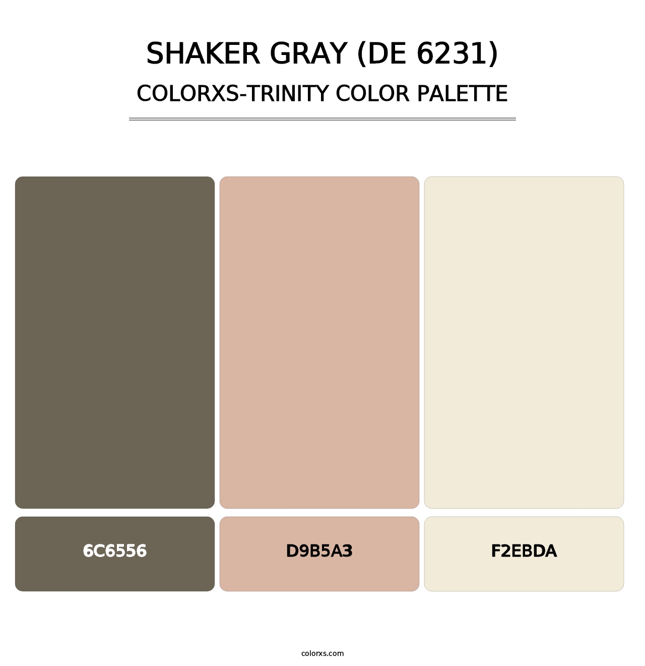 Shaker Gray (DE 6231) - Colorxs Trinity Palette