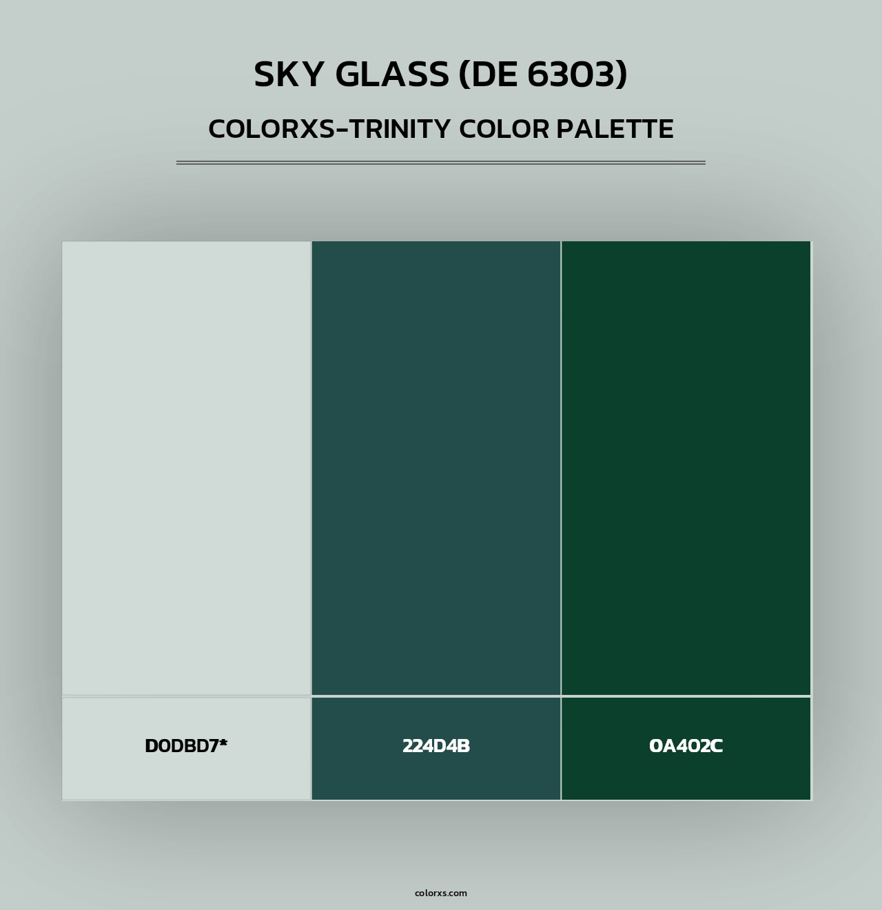 Sky Glass (DE 6303) - Colorxs Trinity Palette