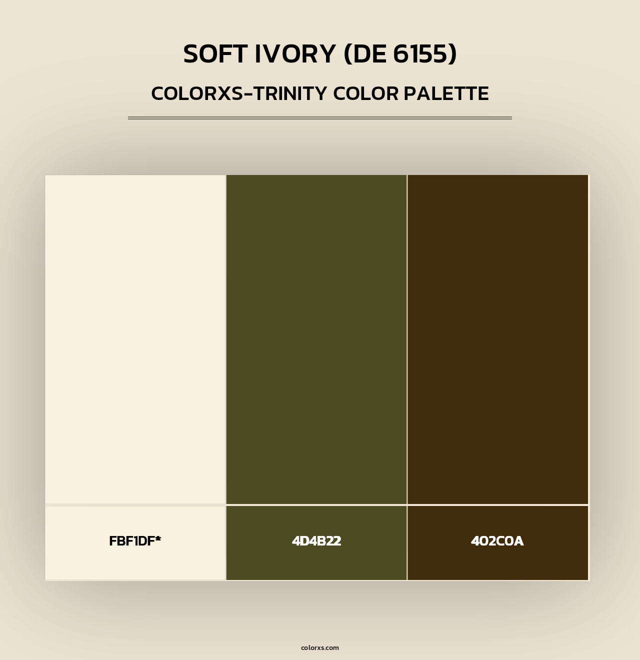 Soft Ivory (DE 6155) - Colorxs Trinity Palette