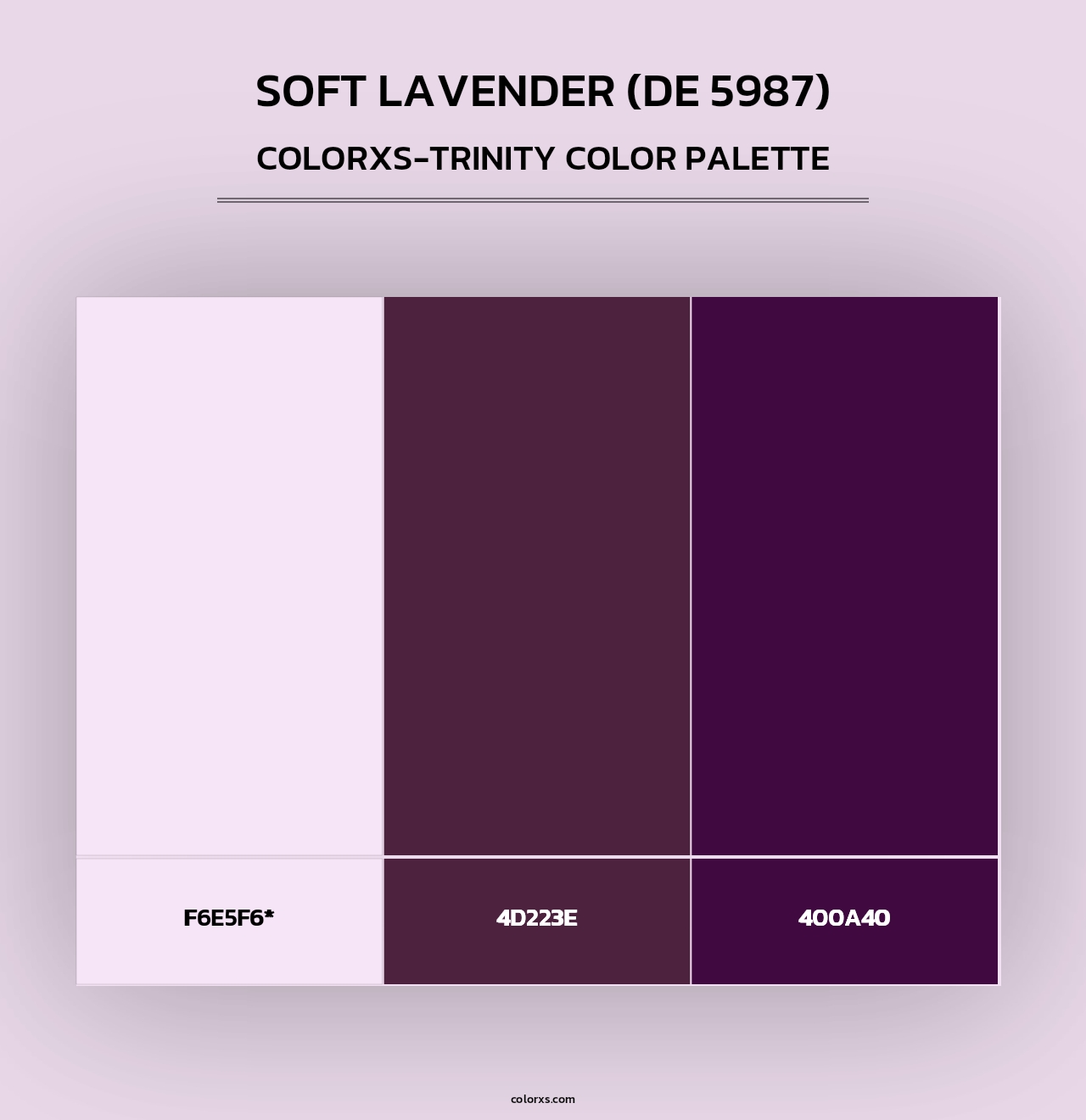 Soft Lavender (DE 5987) - Colorxs Trinity Palette