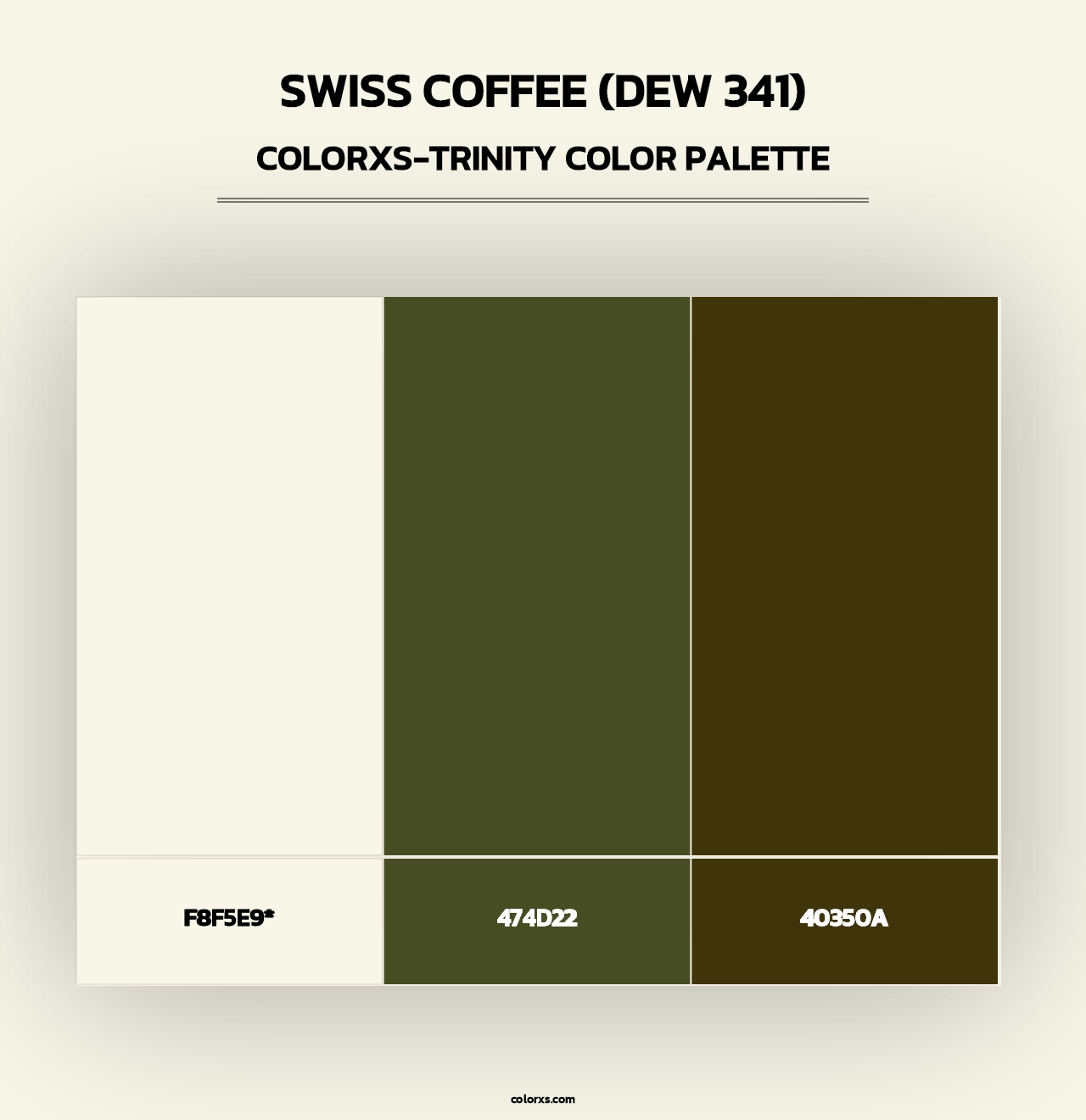 Swiss Coffee (DEW 341) - Colorxs Trinity Palette