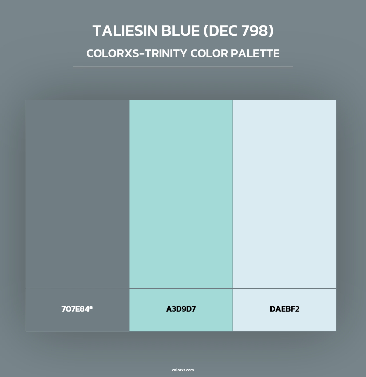 Taliesin Blue (DEC 798) - Colorxs Trinity Palette