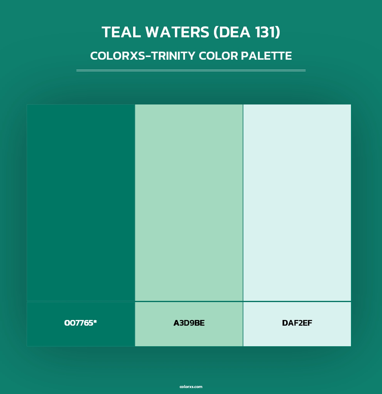 Teal Waters (DEA 131) - Colorxs Trinity Palette