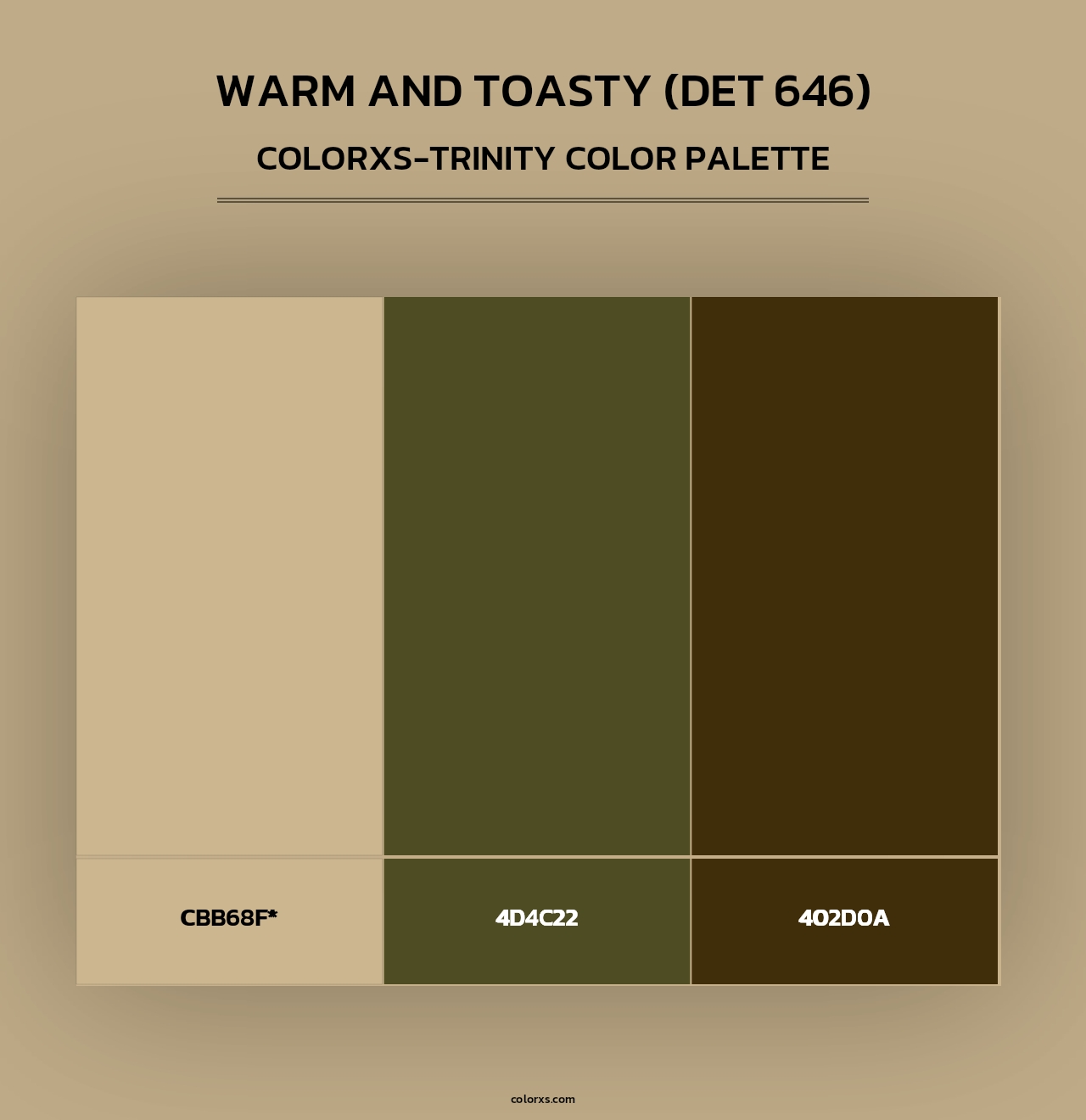 Warm and Toasty (DET 646) - Colorxs Trinity Palette