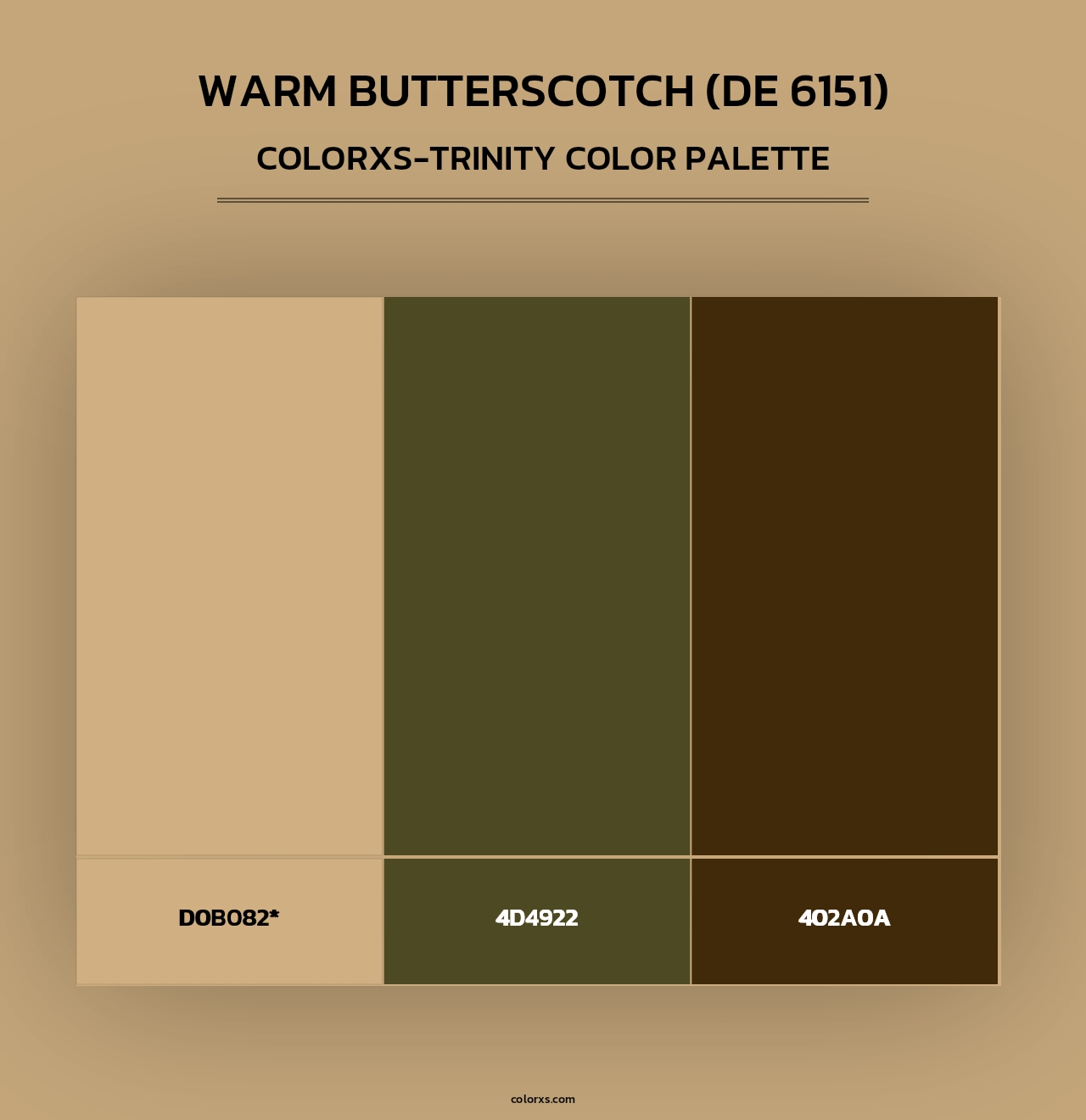 Warm Butterscotch (DE 6151) - Colorxs Trinity Palette