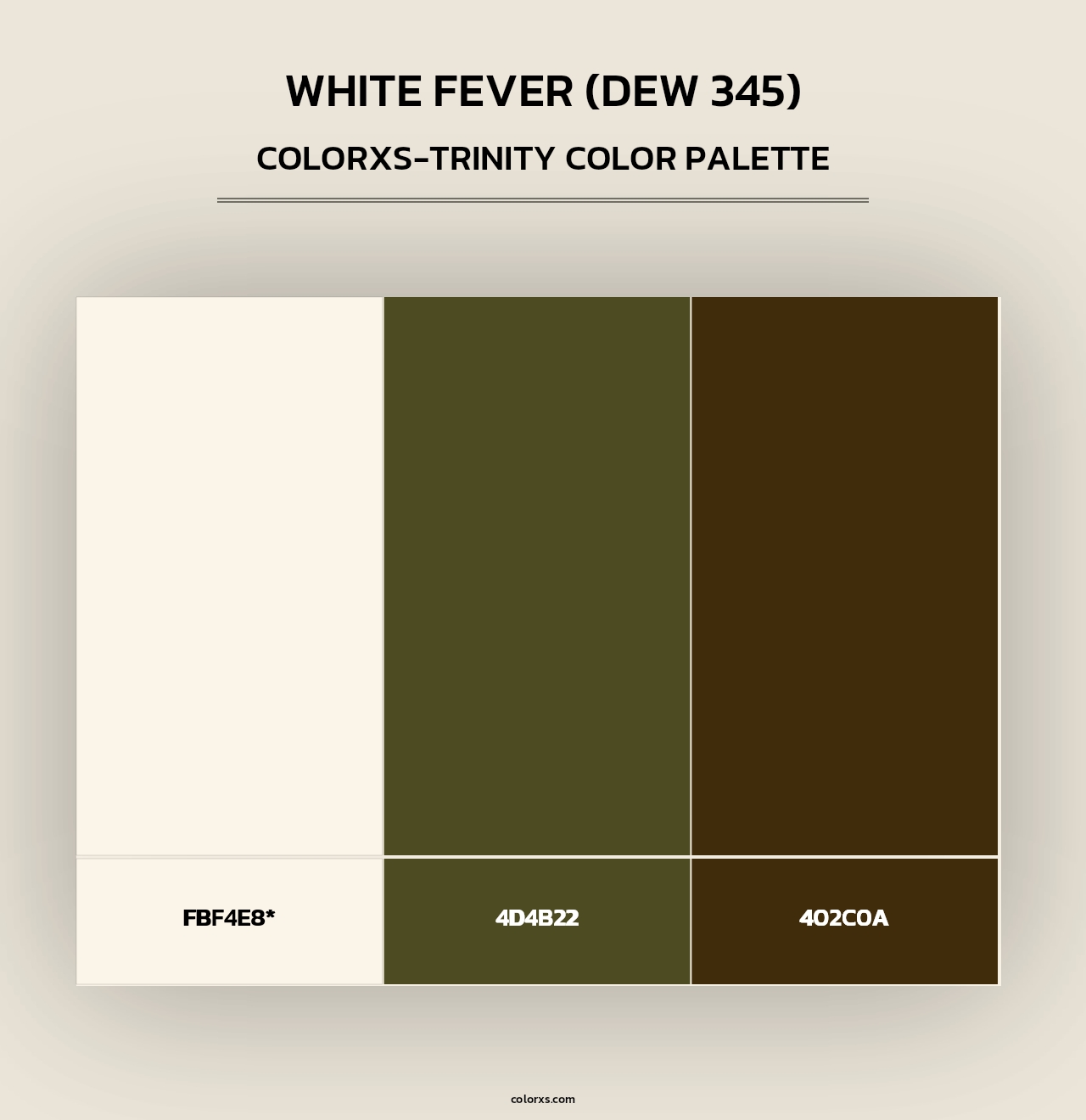 White Fever (DEW 345) - Colorxs Trinity Palette