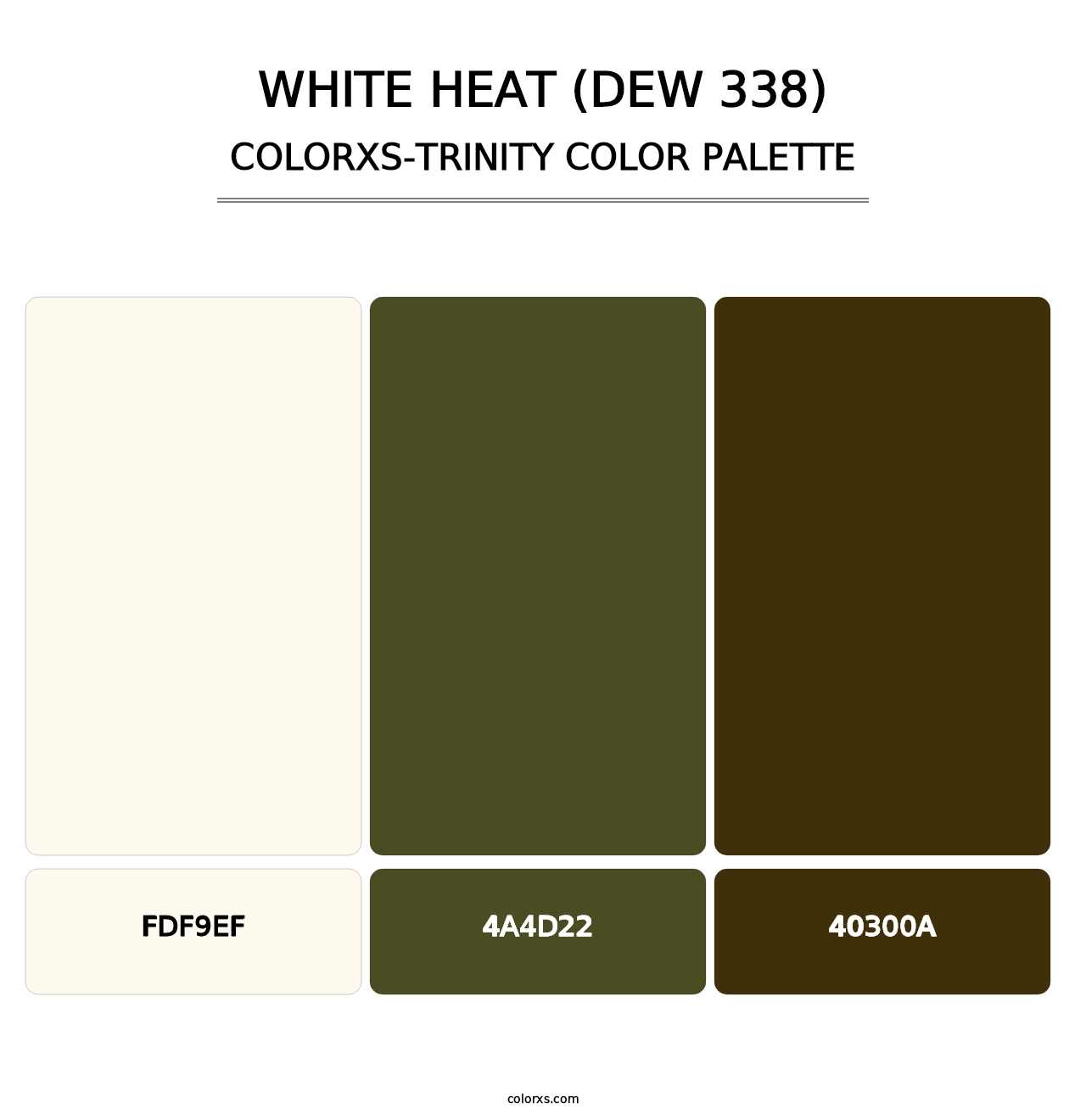 White Heat (DEW 338) - Colorxs Trinity Palette
