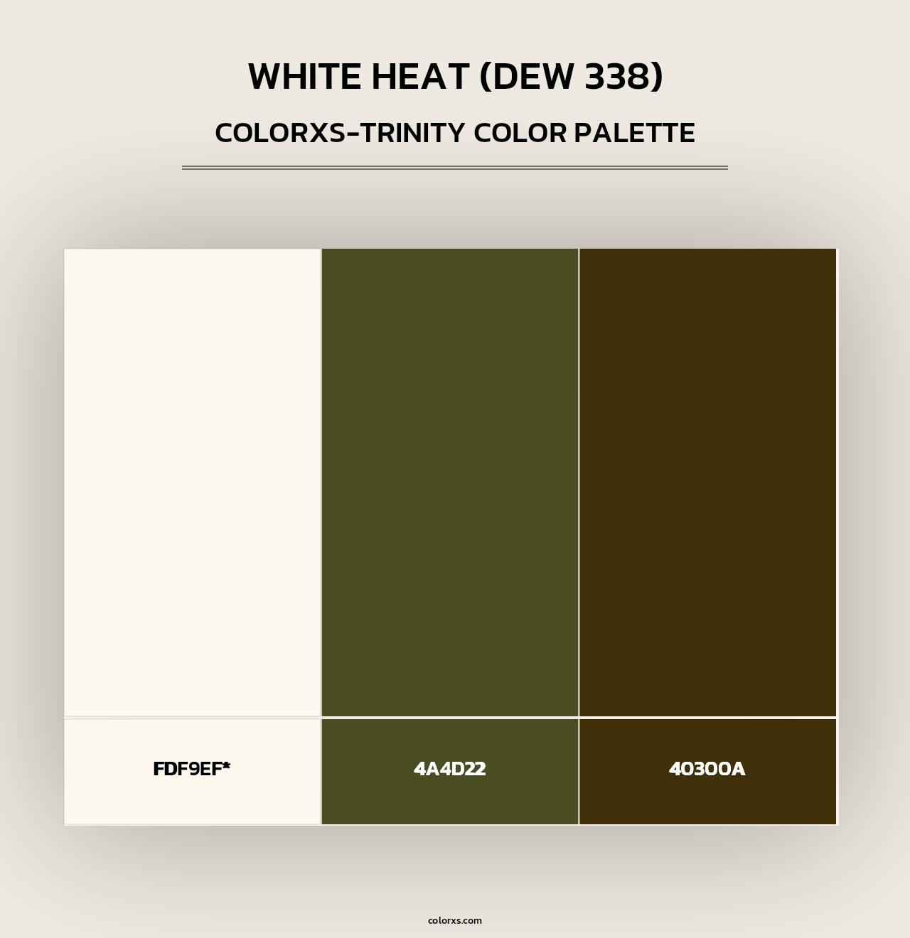White Heat (DEW 338) - Colorxs Trinity Palette