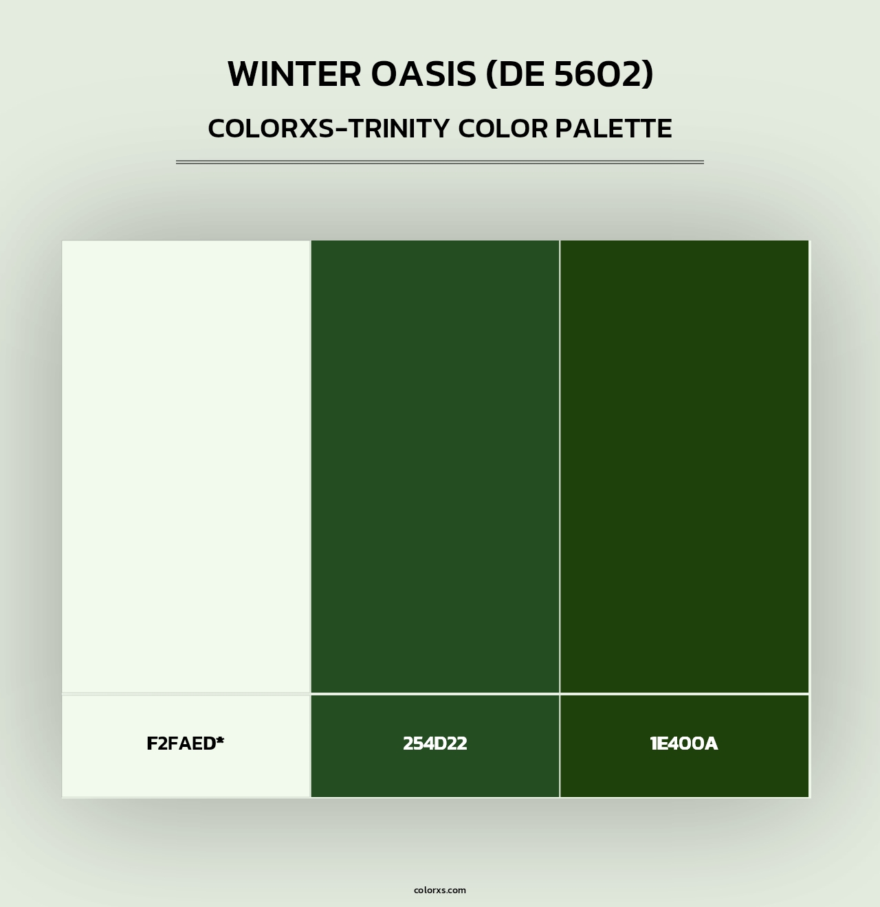 Winter Oasis (DE 5602) - Colorxs Trinity Palette