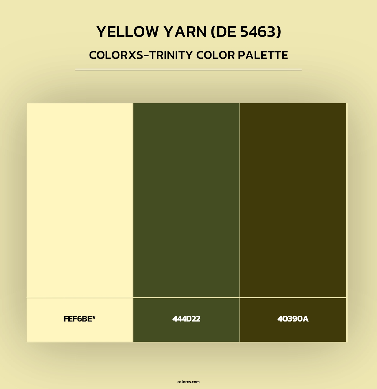 Yellow Yarn (DE 5463) - Colorxs Trinity Palette
