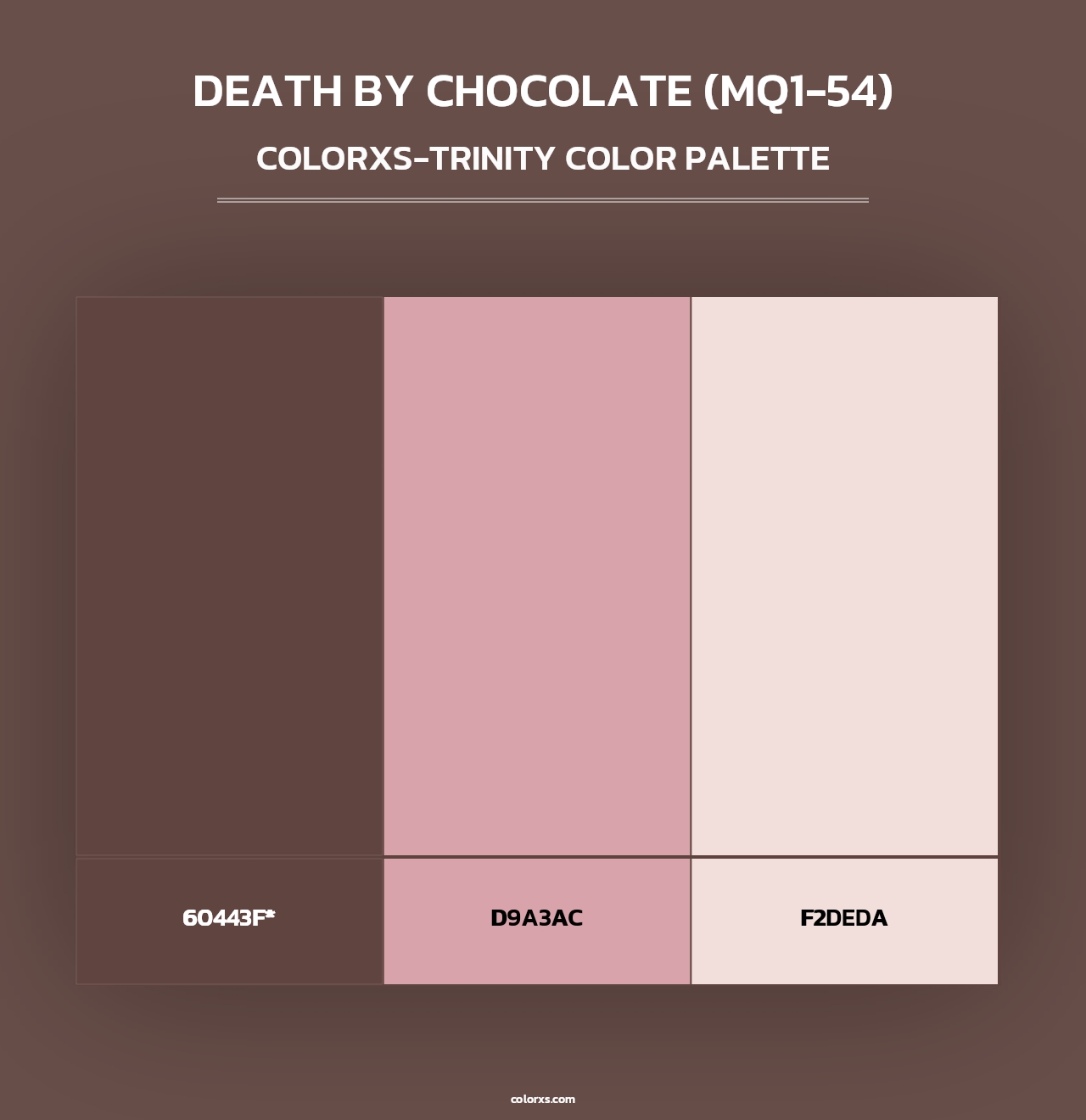 Death By Chocolate (MQ1-54) - Colorxs Trinity Palette