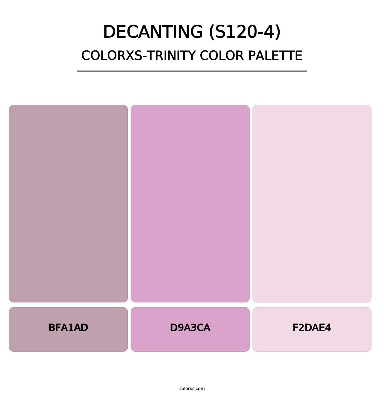 Decanting (S120-4) - Colorxs Trinity Palette