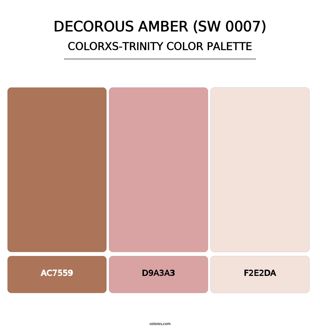 Decorous Amber (SW 0007) - Colorxs Trinity Palette