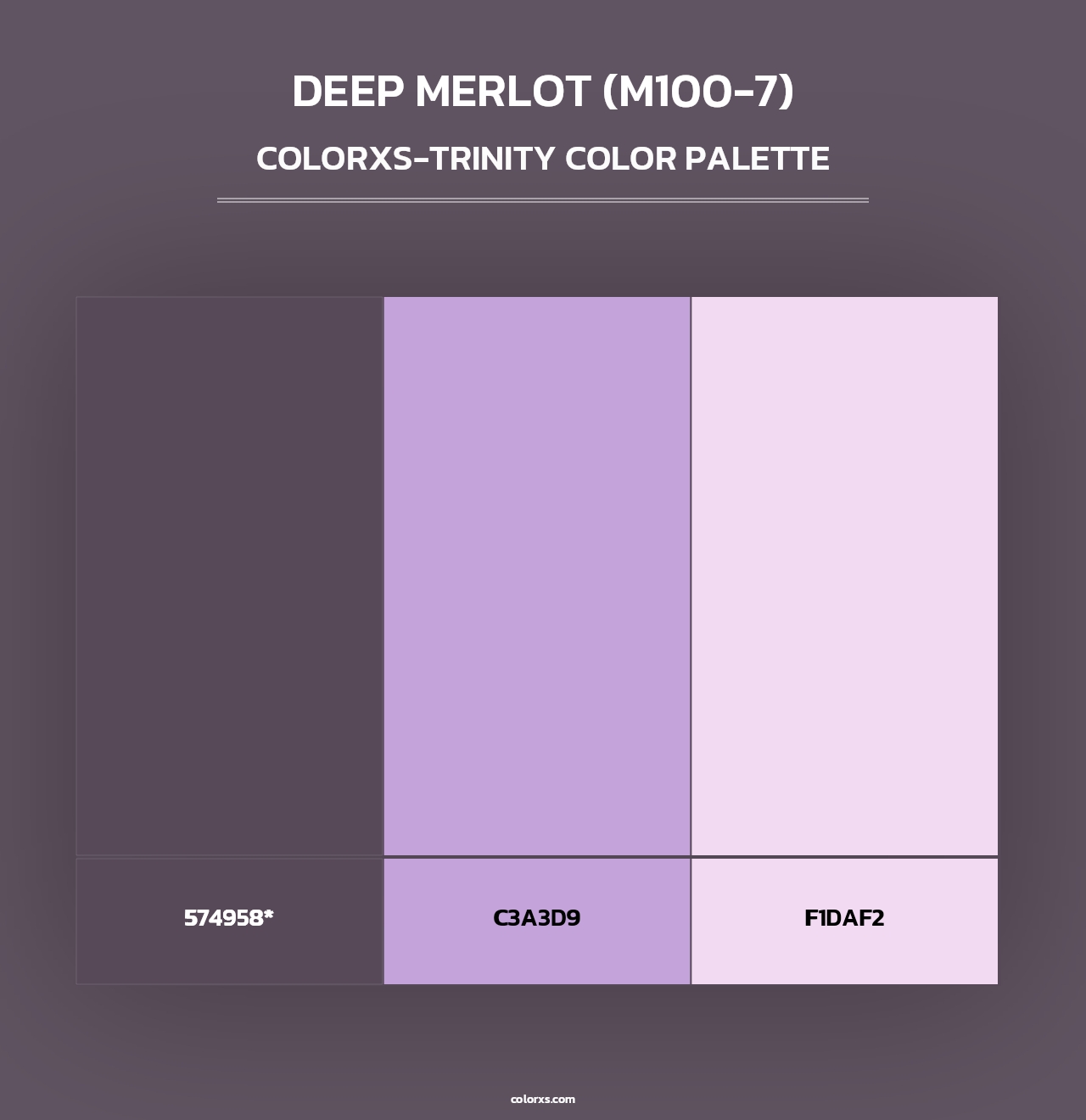 Deep Merlot (M100-7) - Colorxs Trinity Palette