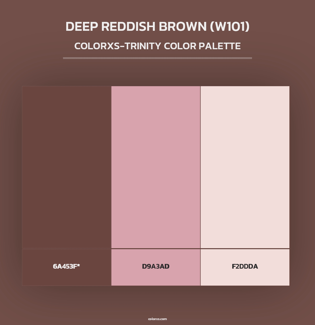 Deep Reddish Brown (W101) - Colorxs Trinity Palette