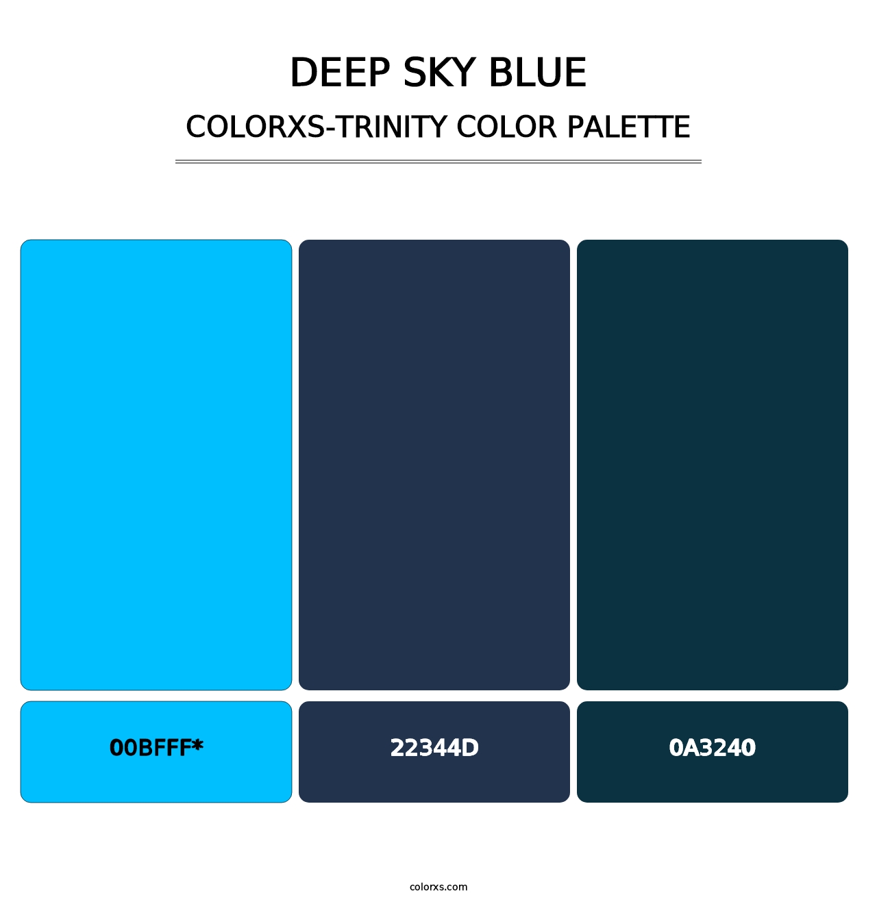 Deep Sky Blue - Colorxs Trinity Palette