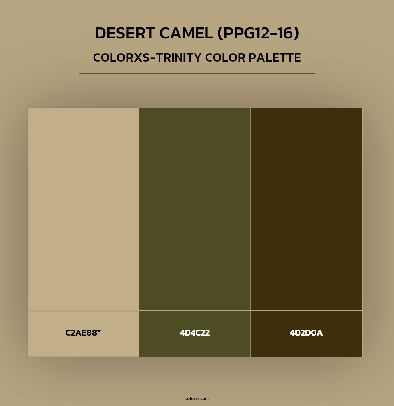 Desert Camel (PPG12-16) - Colorxs Trinity Palette