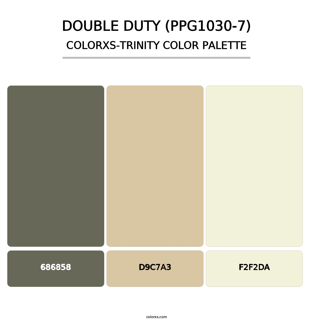 Double Duty (PPG1030-7) - Colorxs Trinity Palette