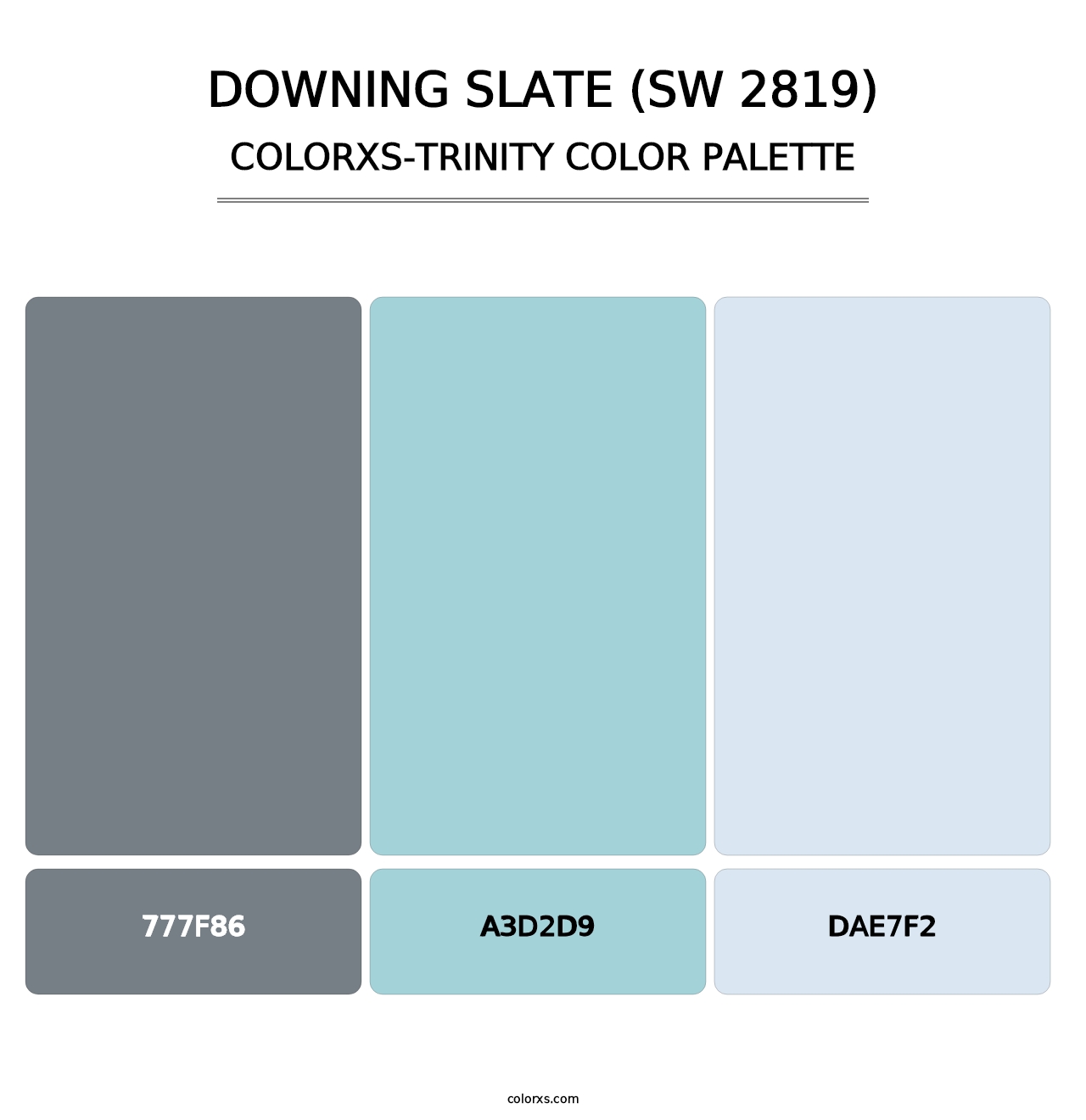 Downing Slate (SW 2819) - Colorxs Trinity Palette