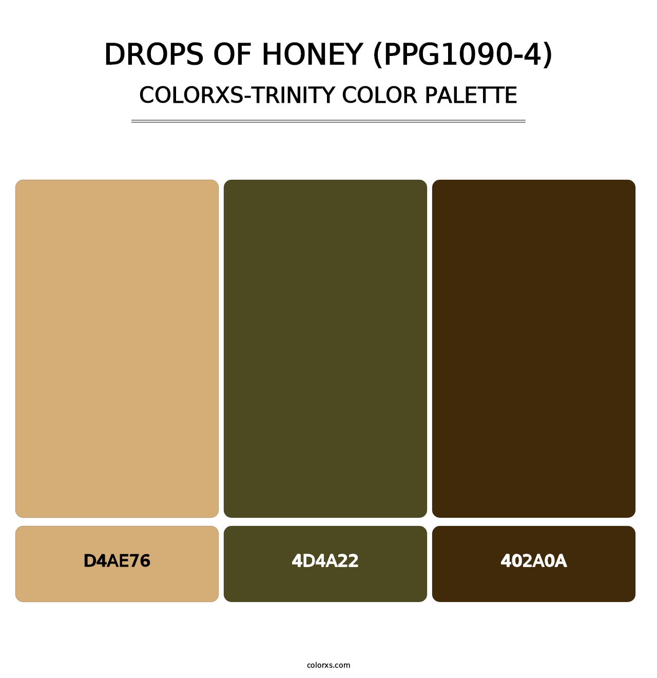 Drops Of Honey (PPG1090-4) - Colorxs Trinity Palette