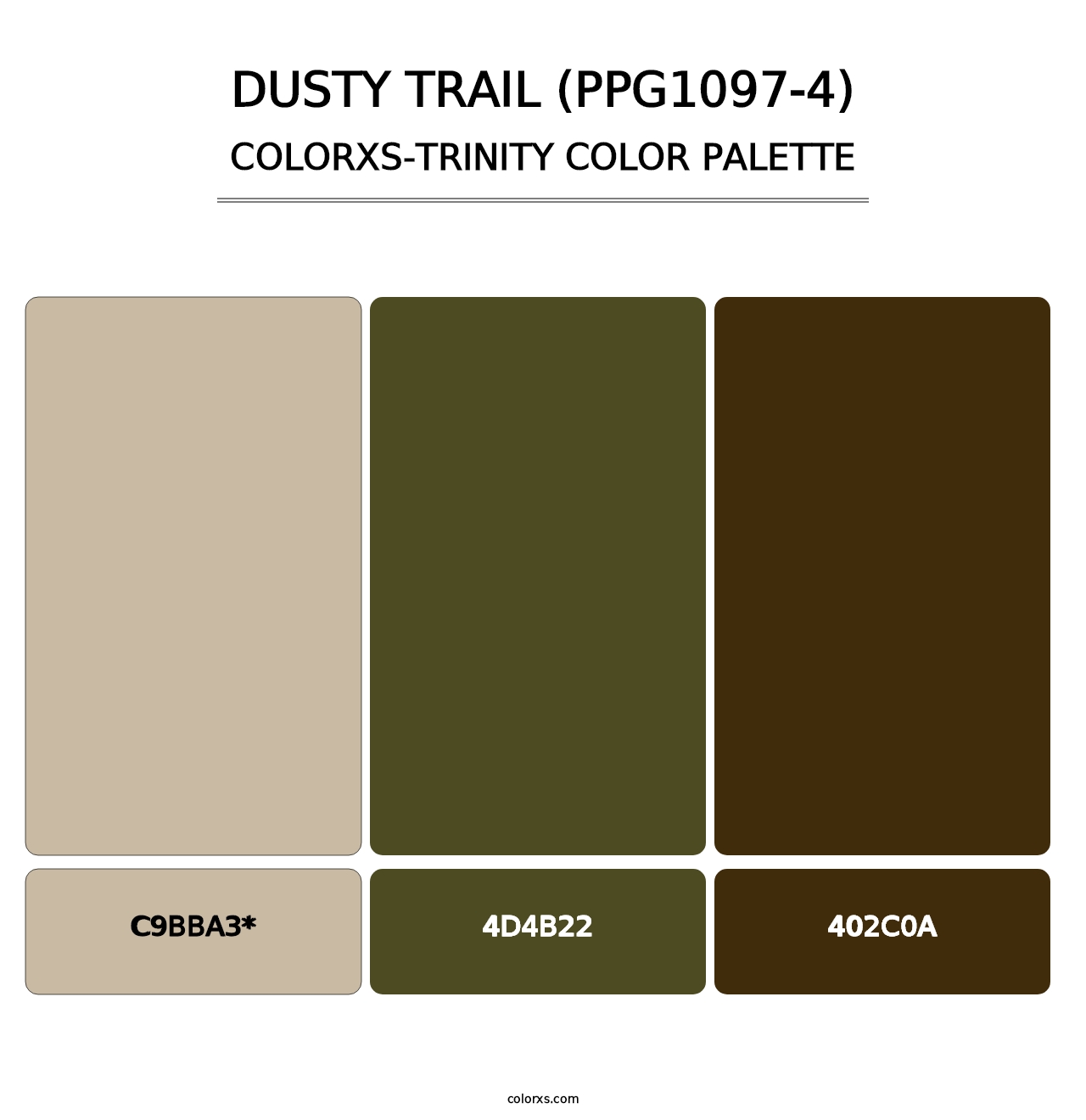 Dusty Trail (PPG1097-4) - Colorxs Trinity Palette