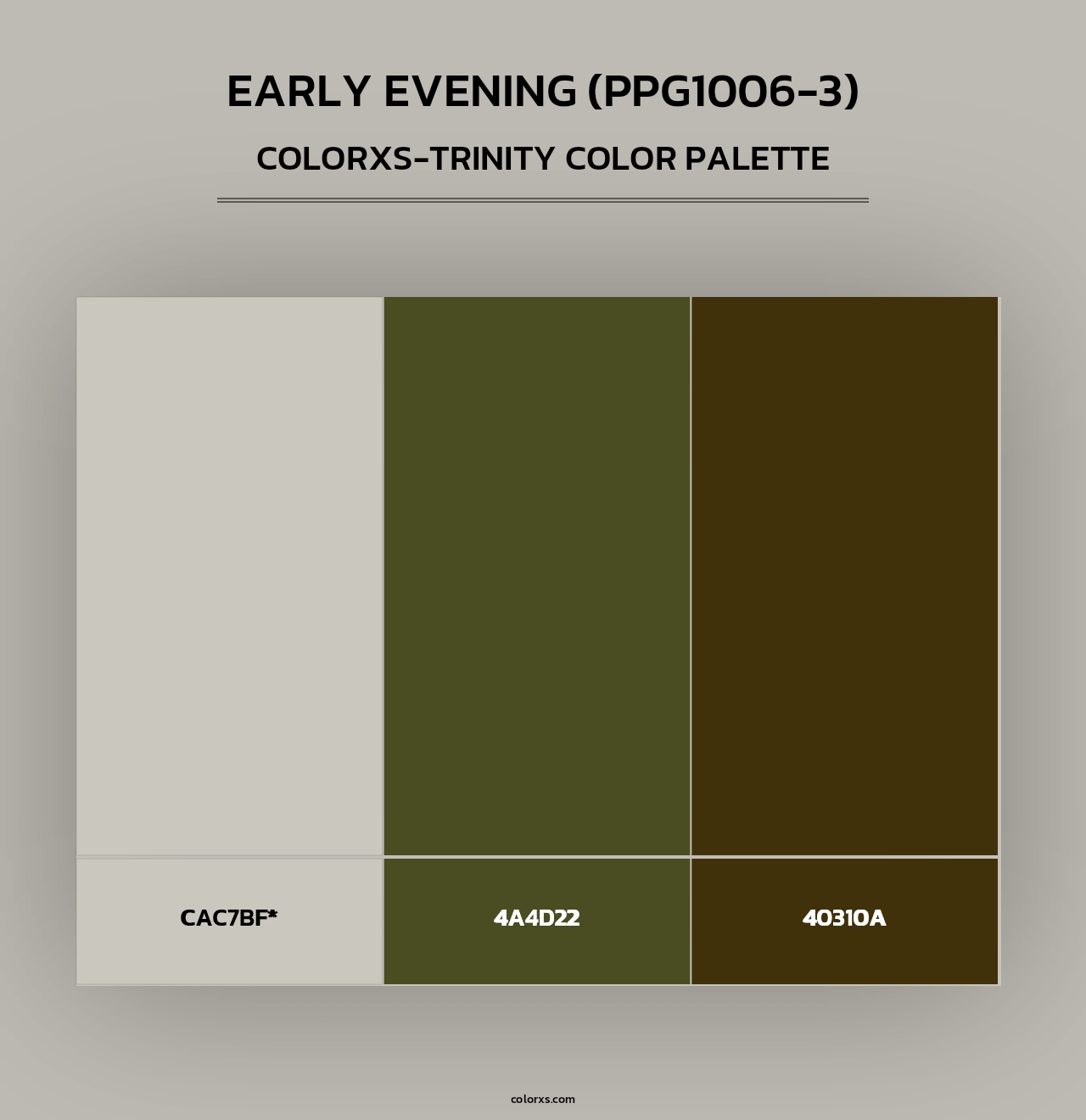 Early Evening (PPG1006-3) - Colorxs Trinity Palette