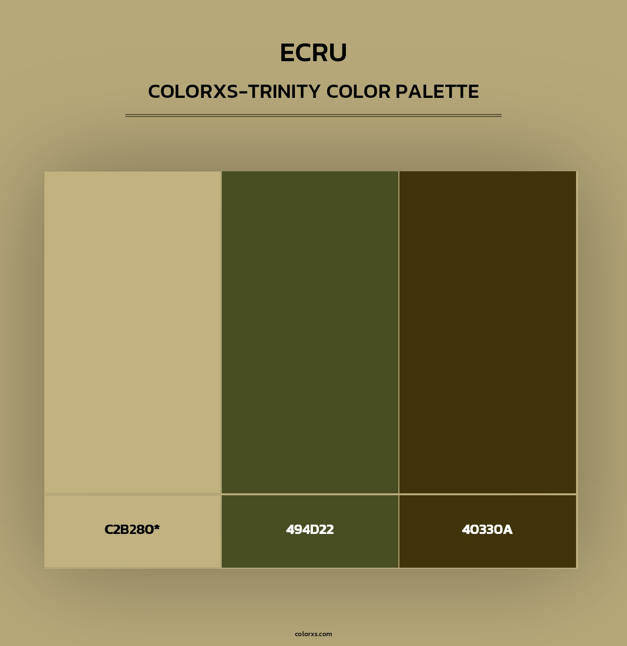 Ecru - Colorxs Trinity Palette
