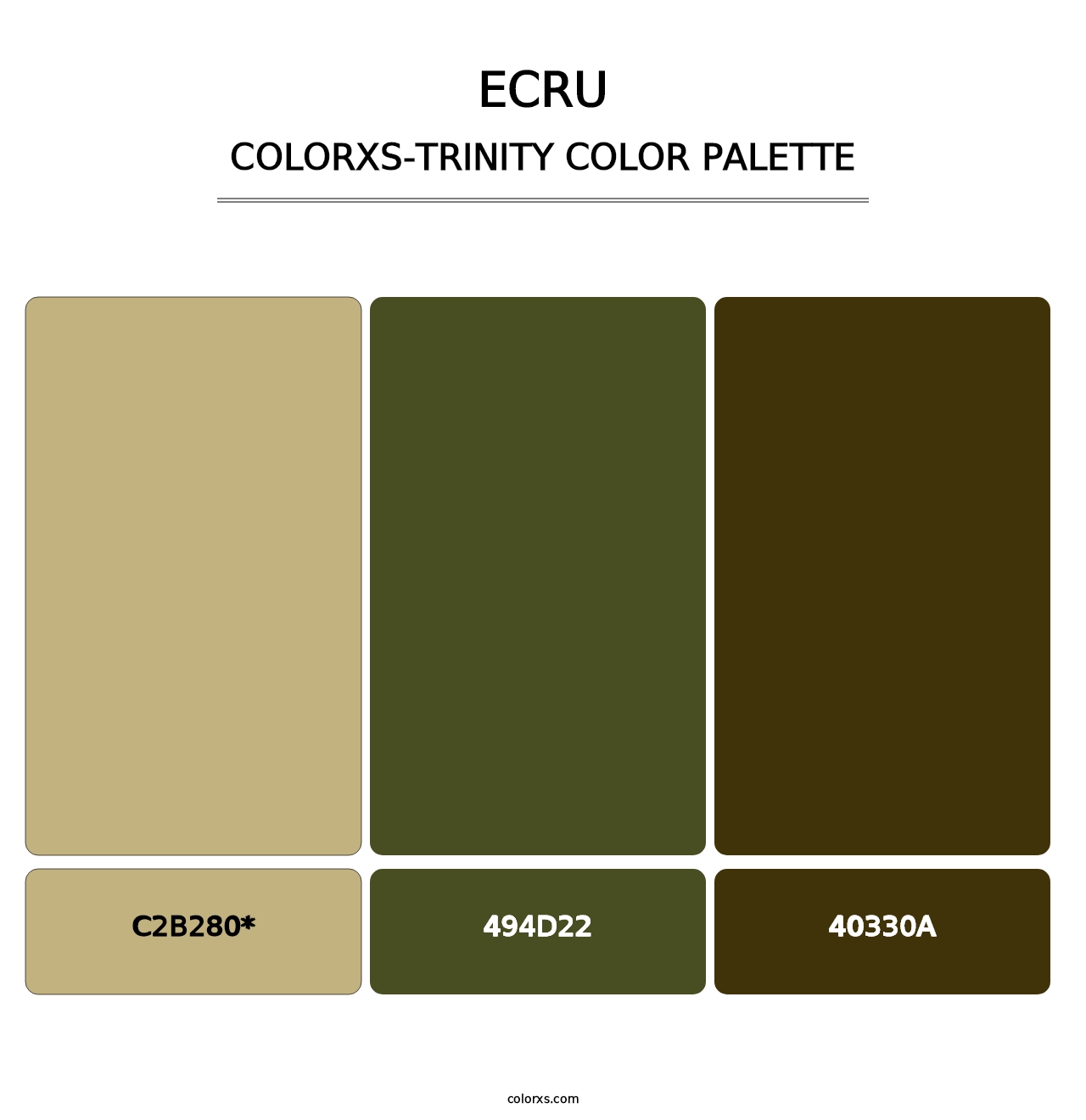 Ecru - Colorxs Trinity Palette