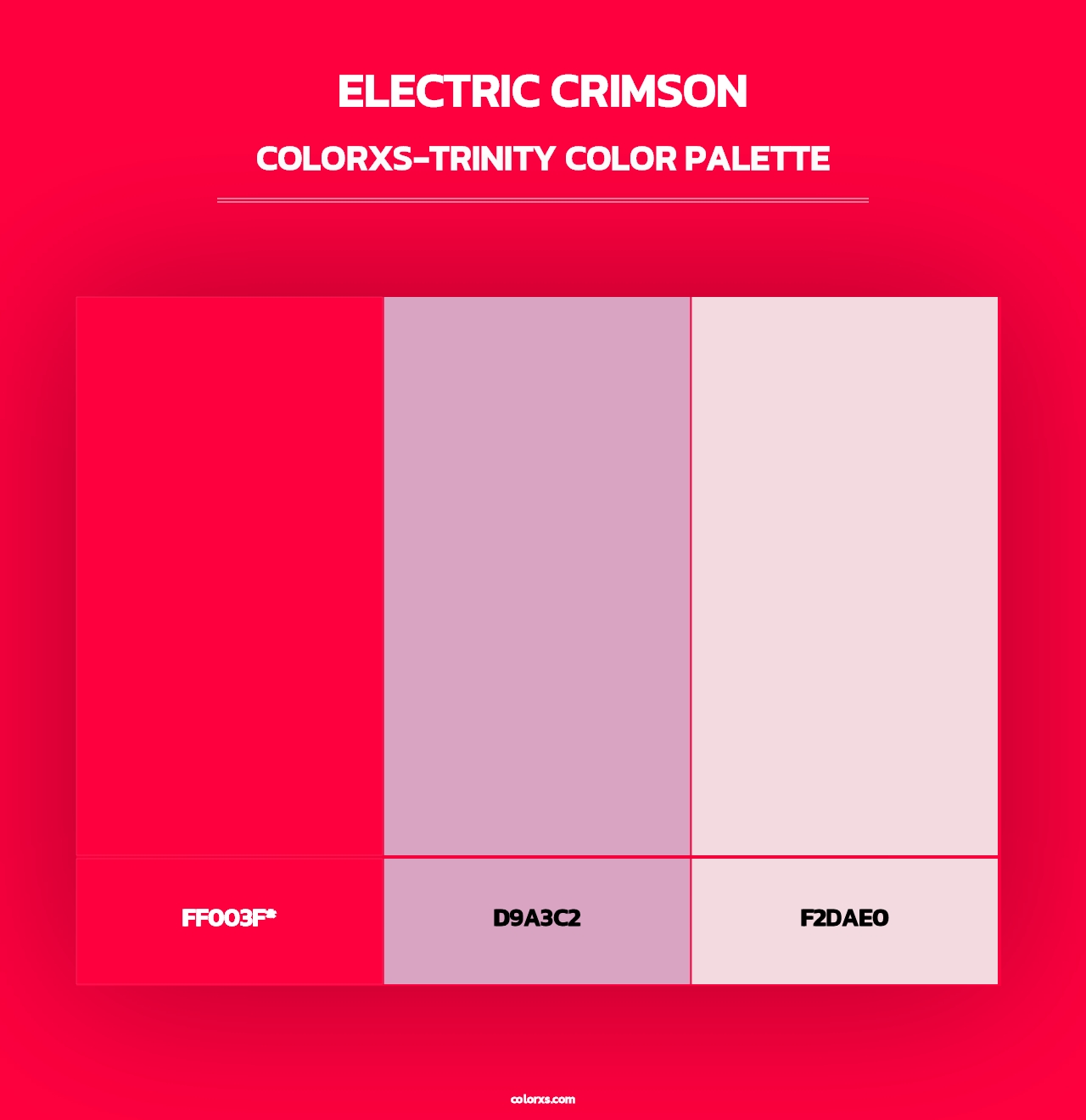 Electric Crimson - Colorxs Trinity Palette