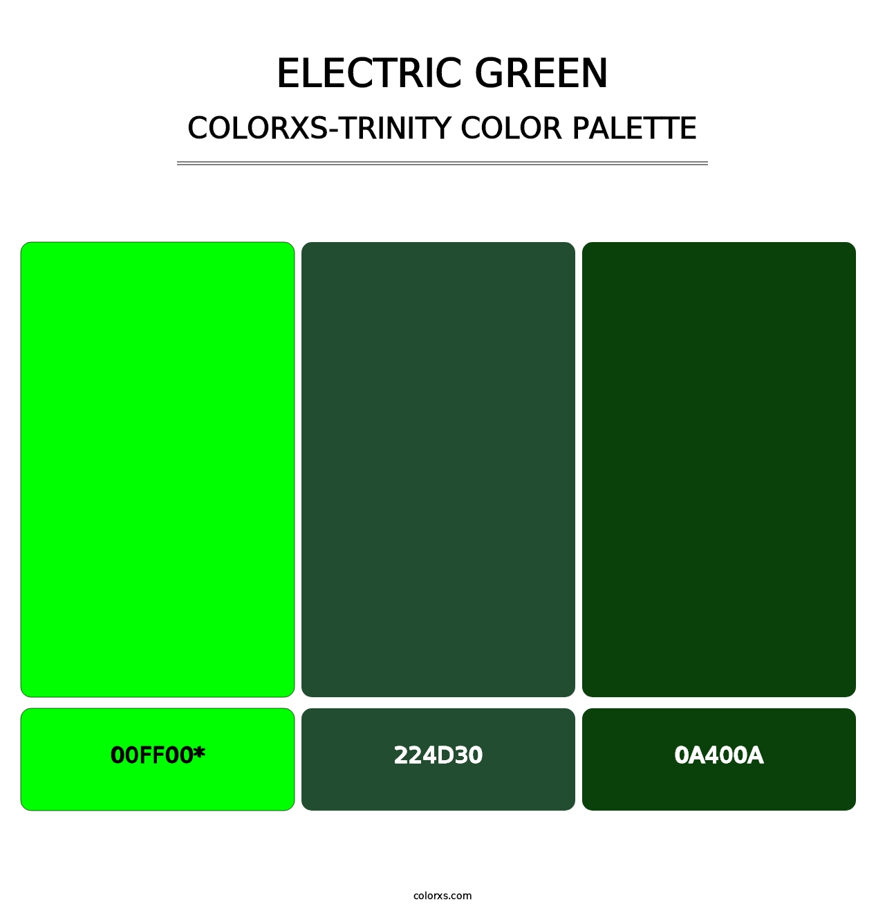 Electric Green - Colorxs Trinity Palette