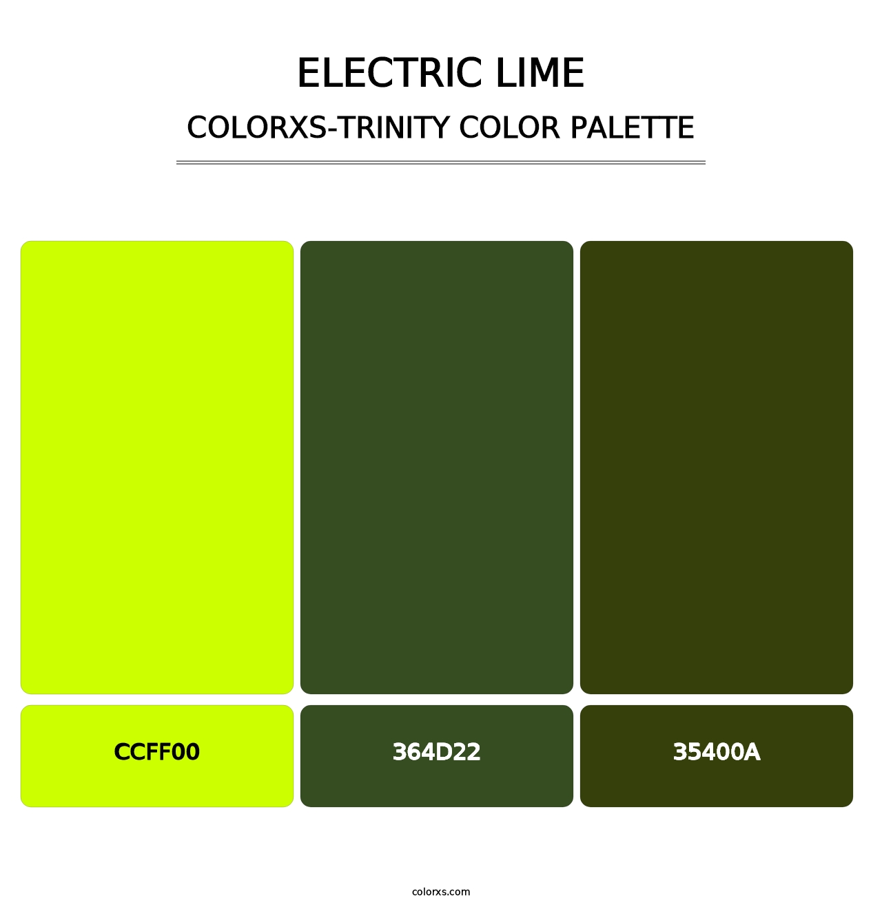 Electric Lime - Colorxs Trinity Palette