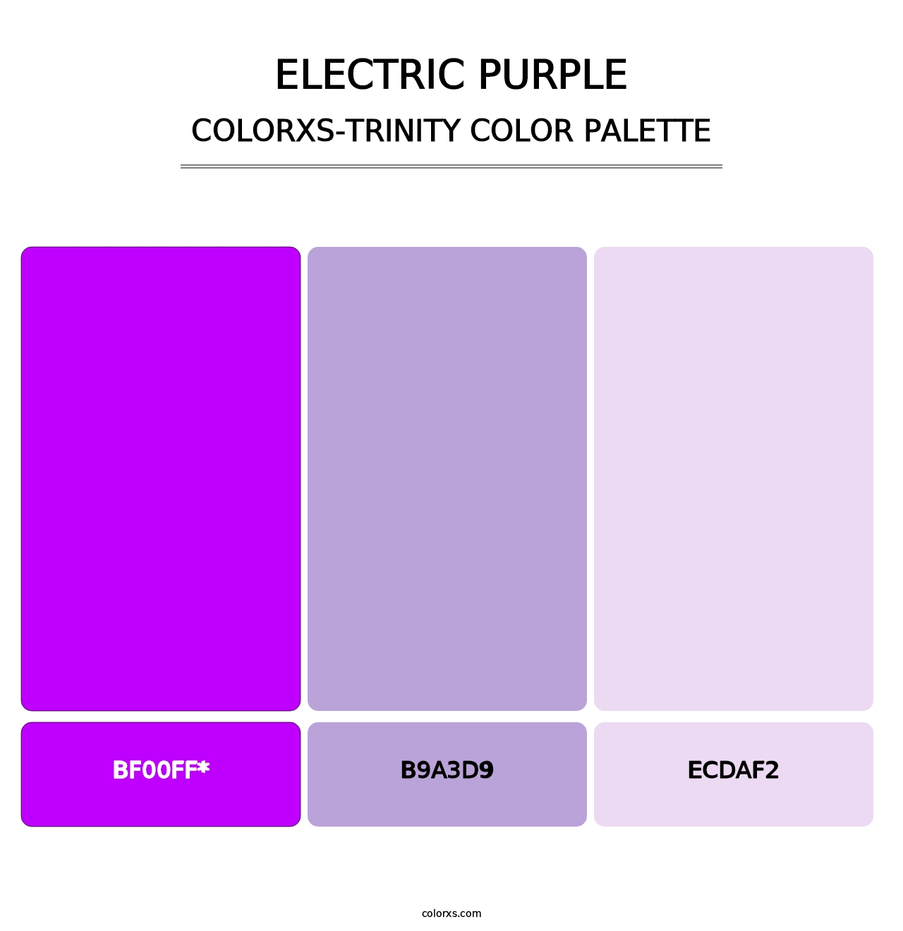 Electric Purple - Colorxs Trinity Palette