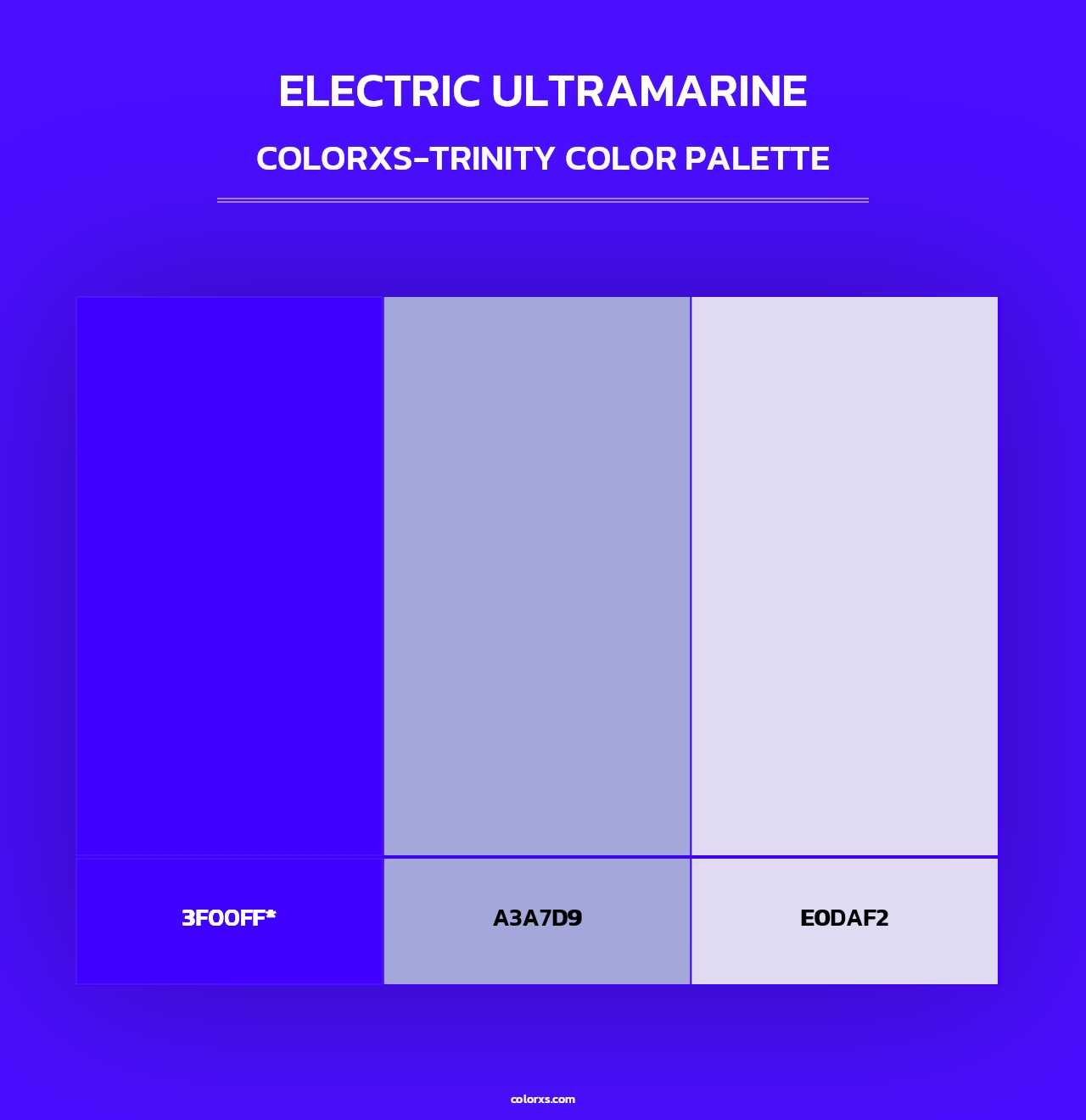 Electric Ultramarine - Colorxs Trinity Palette