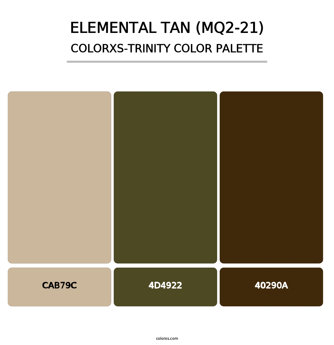 Elemental Tan (MQ2-21) - Colorxs Trinity Palette