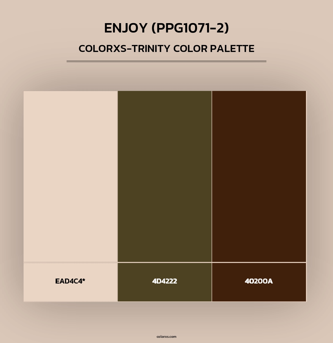 Enjoy (PPG1071-2) - Colorxs Trinity Palette