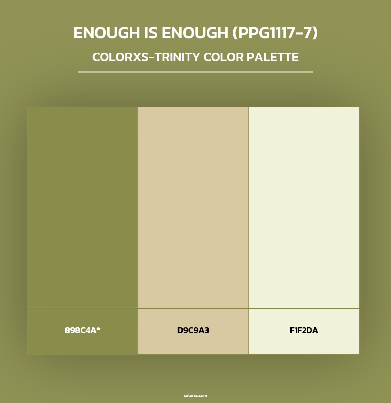 Enough Is Enough (PPG1117-7) - Colorxs Trinity Palette