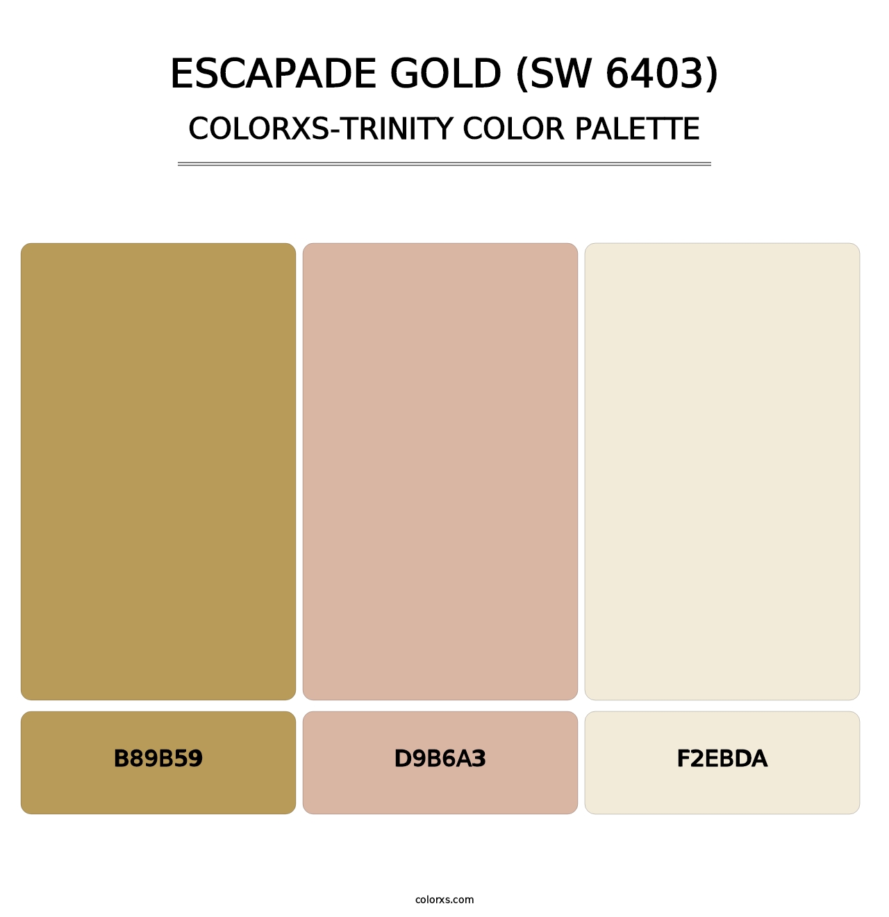 Escapade Gold (SW 6403) - Colorxs Trinity Palette