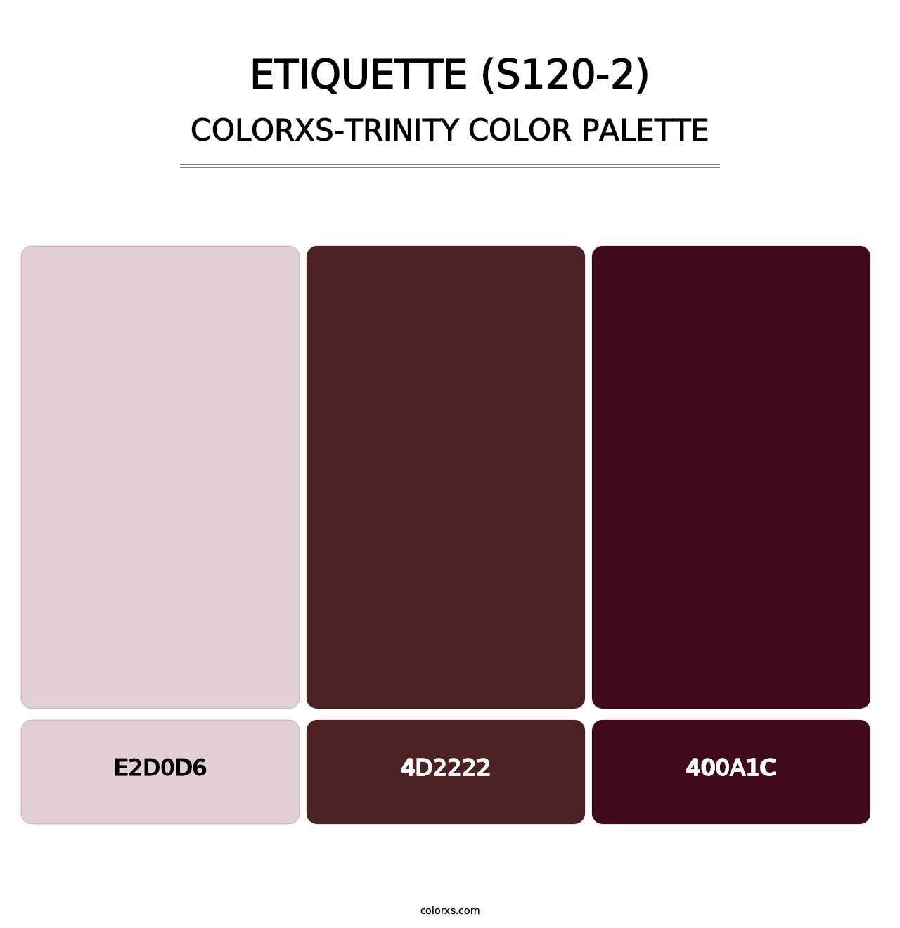 Etiquette (S120-2) - Colorxs Trinity Palette