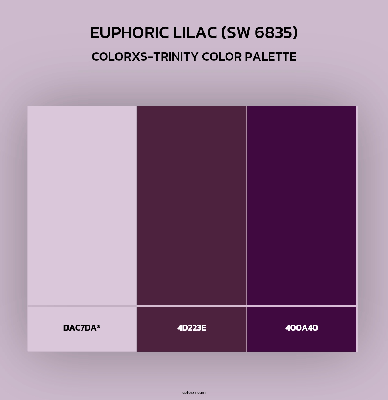 Euphoric Lilac (SW 6835) - Colorxs Trinity Palette
