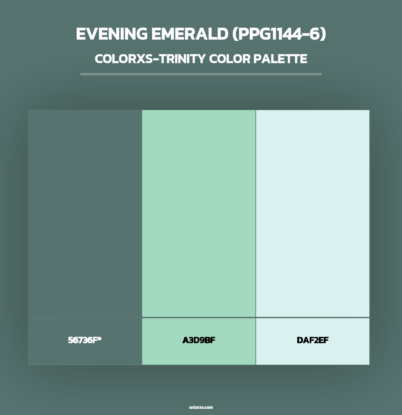 Evening Emerald (PPG1144-6) - Colorxs Trinity Palette